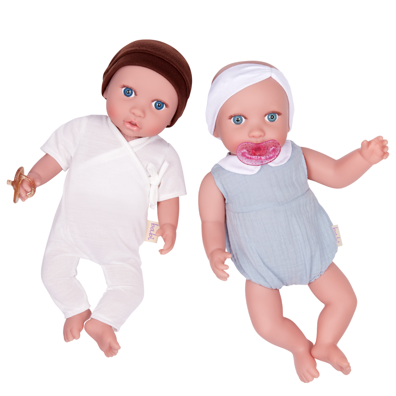 MUÑECOS BEBÉS MELLIZOS OJOS CELESTES - 3