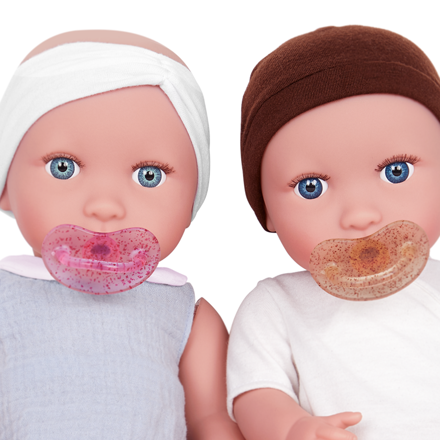 MUÑECOS BEBÉS MELLIZOS OJOS CELESTES - 4