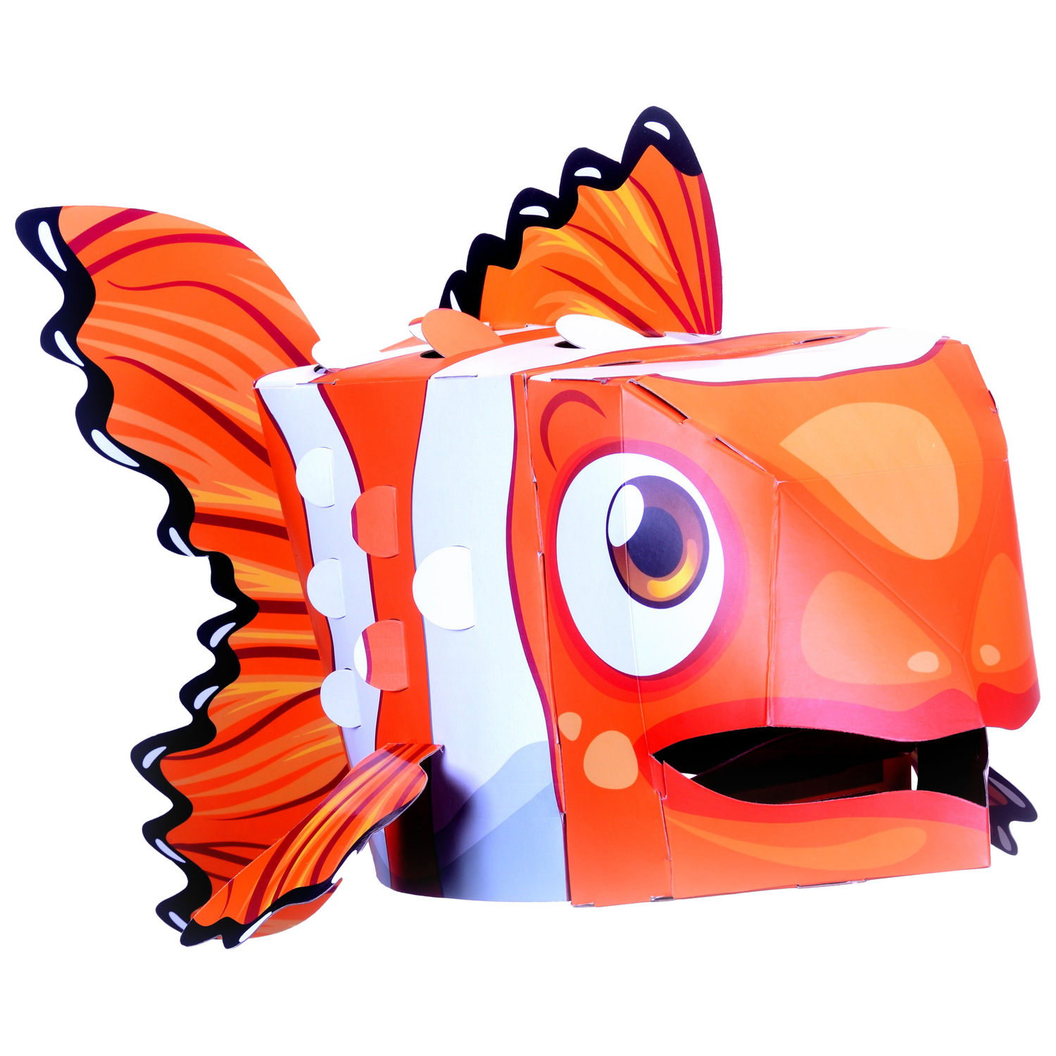 MÁSCARA FIESTA CRAFTS 3D PARA ARMAR MODELO PEZ PAYASO - 2