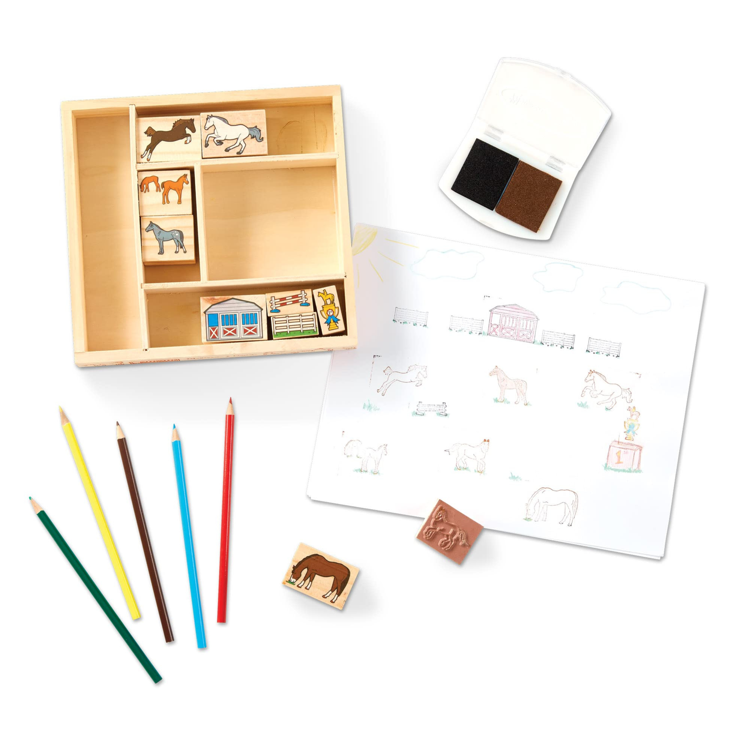 JUEGO SELLOS MELISSA & DOUG CABALLOS - 2