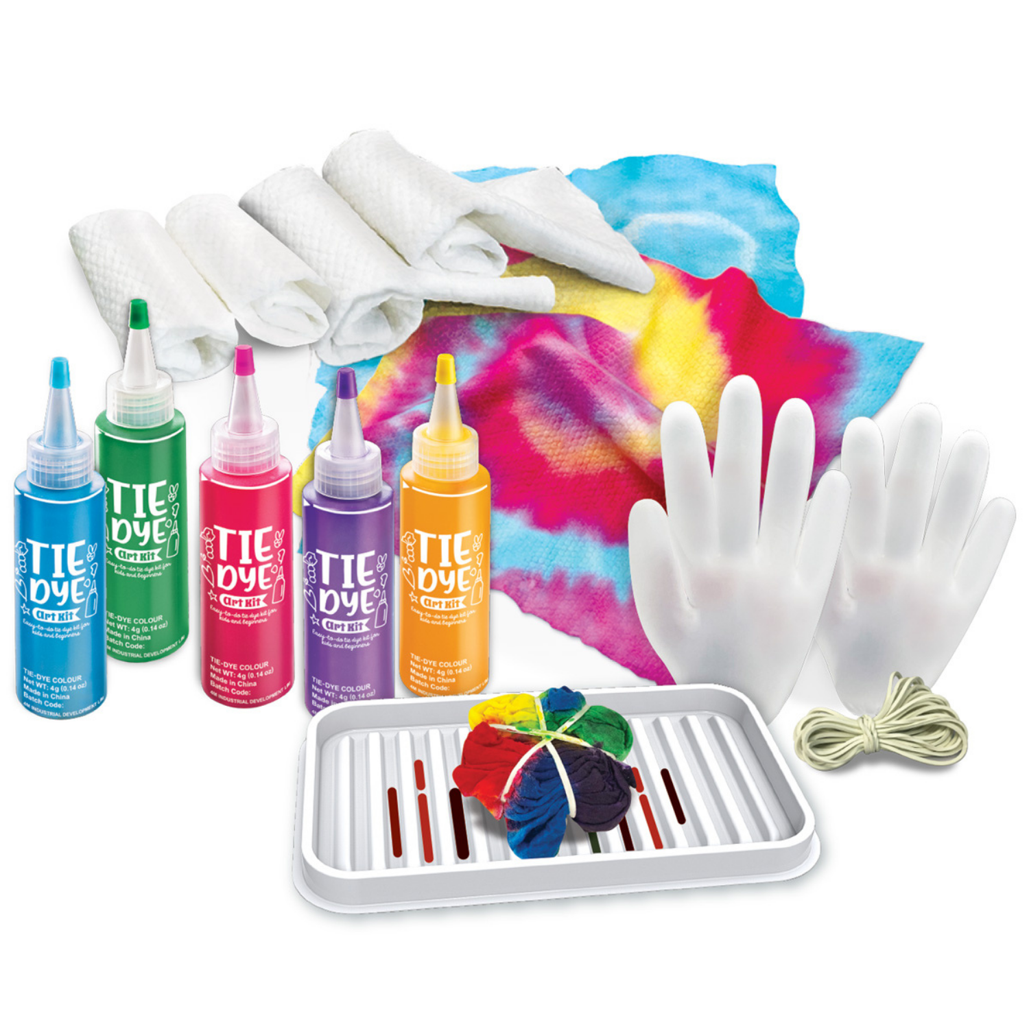 SET 4M PINTA TELAS ESTILO TIE DYE DIY - 2