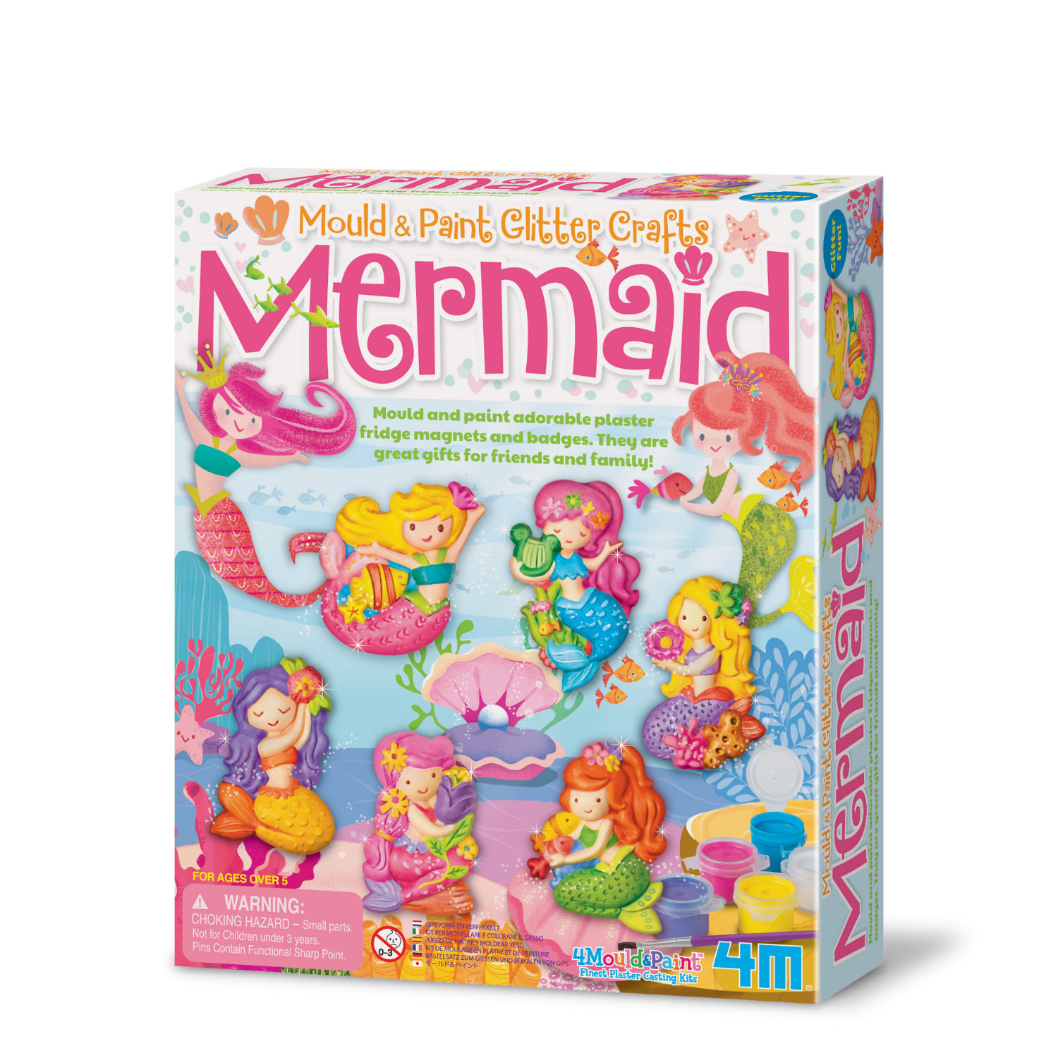 JUEGO DE ARTE 4M MOLDEA Y PINTA FIGURAS MODELO SIRENAS DIY - 1
