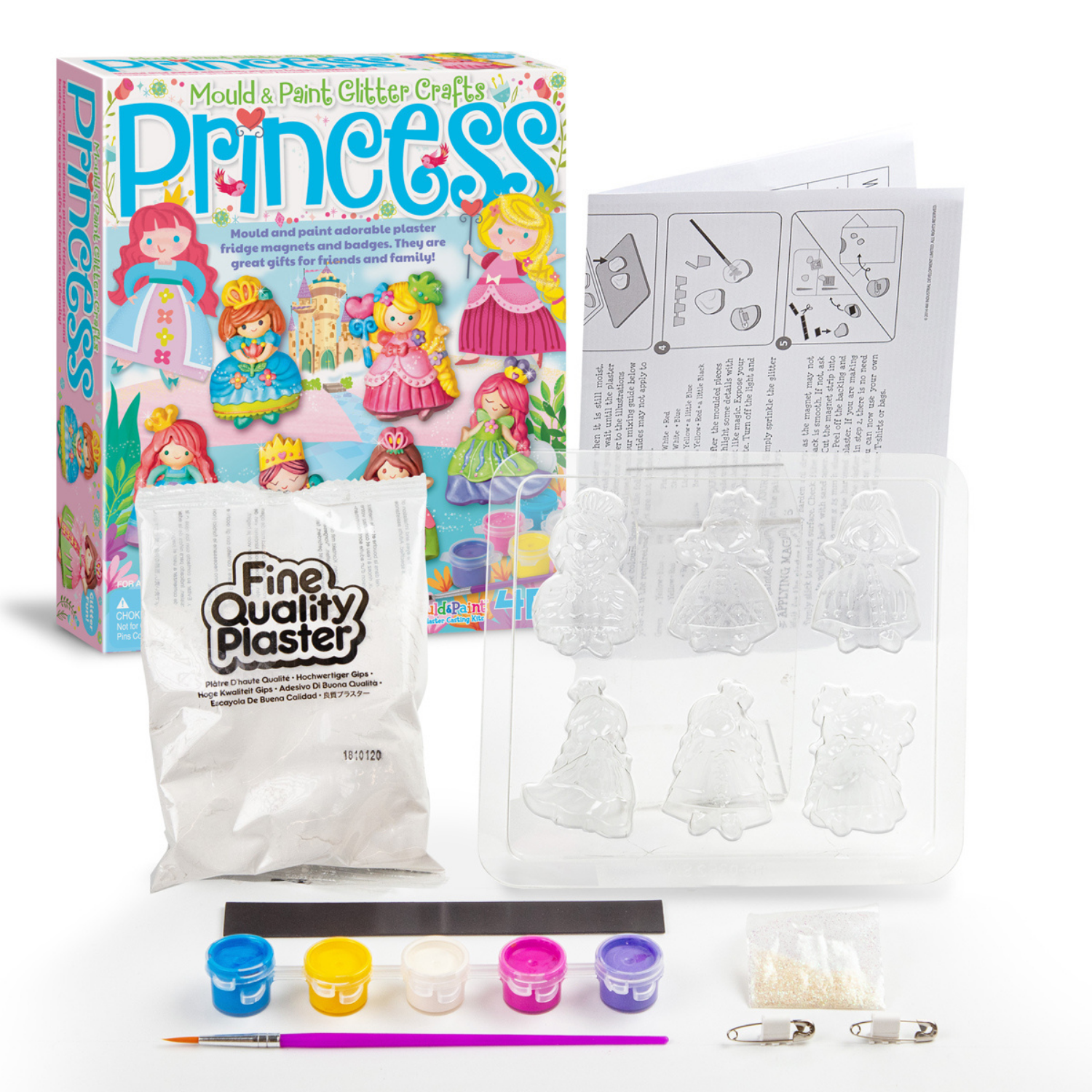 JUEGO DE ARTE 4M MOLDEA Y PINTA FIGURAS MODELO PRINCESAS DIY - 2