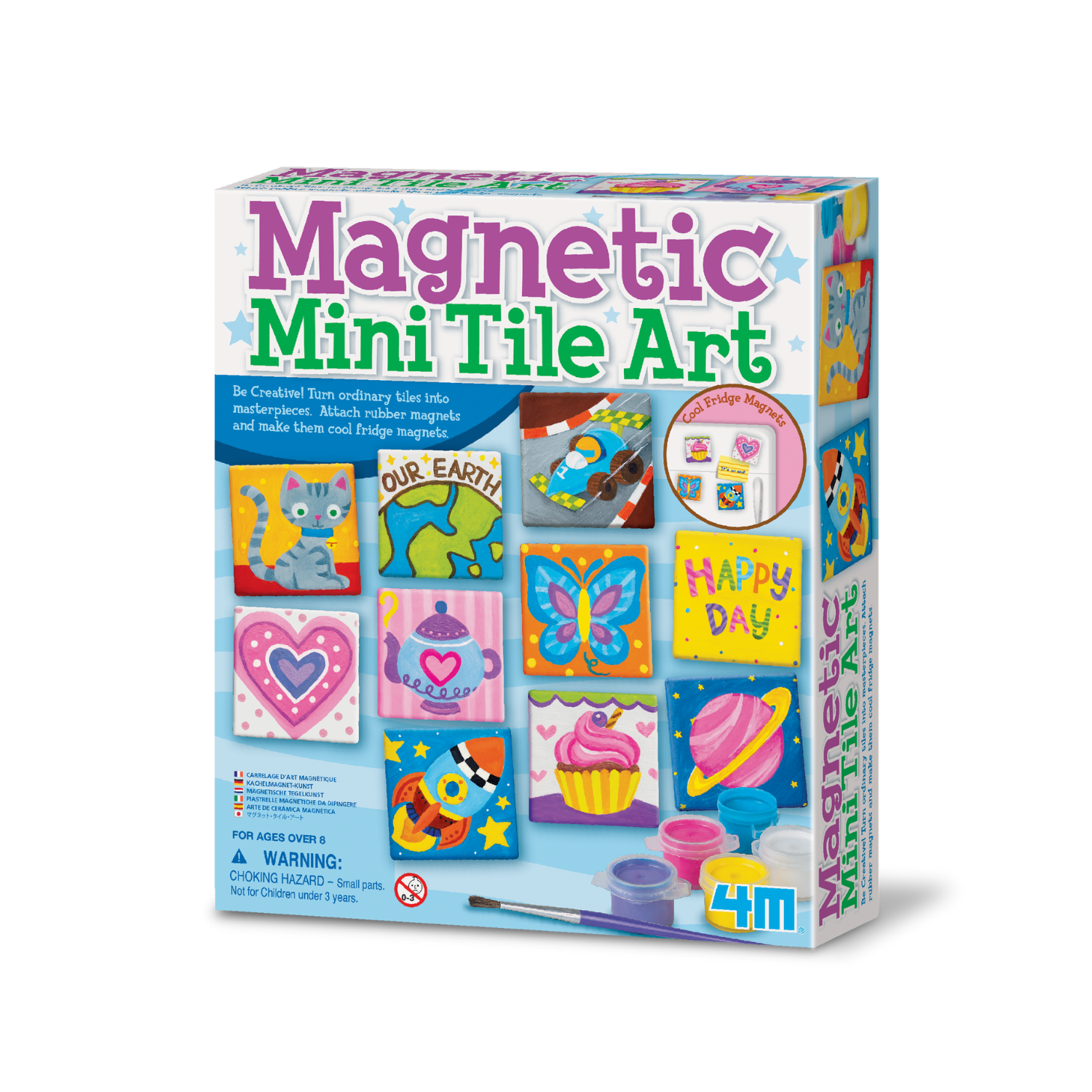 SET PINTA Y DECORA MINI AZULEJOS MAGNÉTICOS DIY - 1
