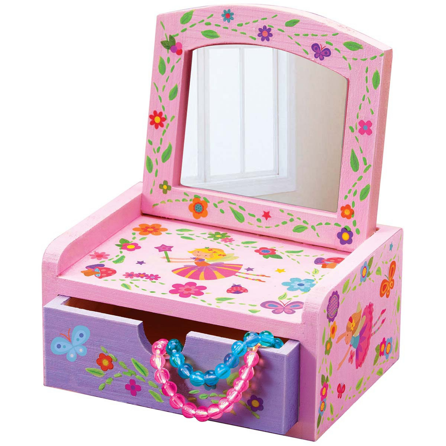 SET DECORA UN COFRE DE MADERA CON ESPEJO MODELO HADAS DIY - 2