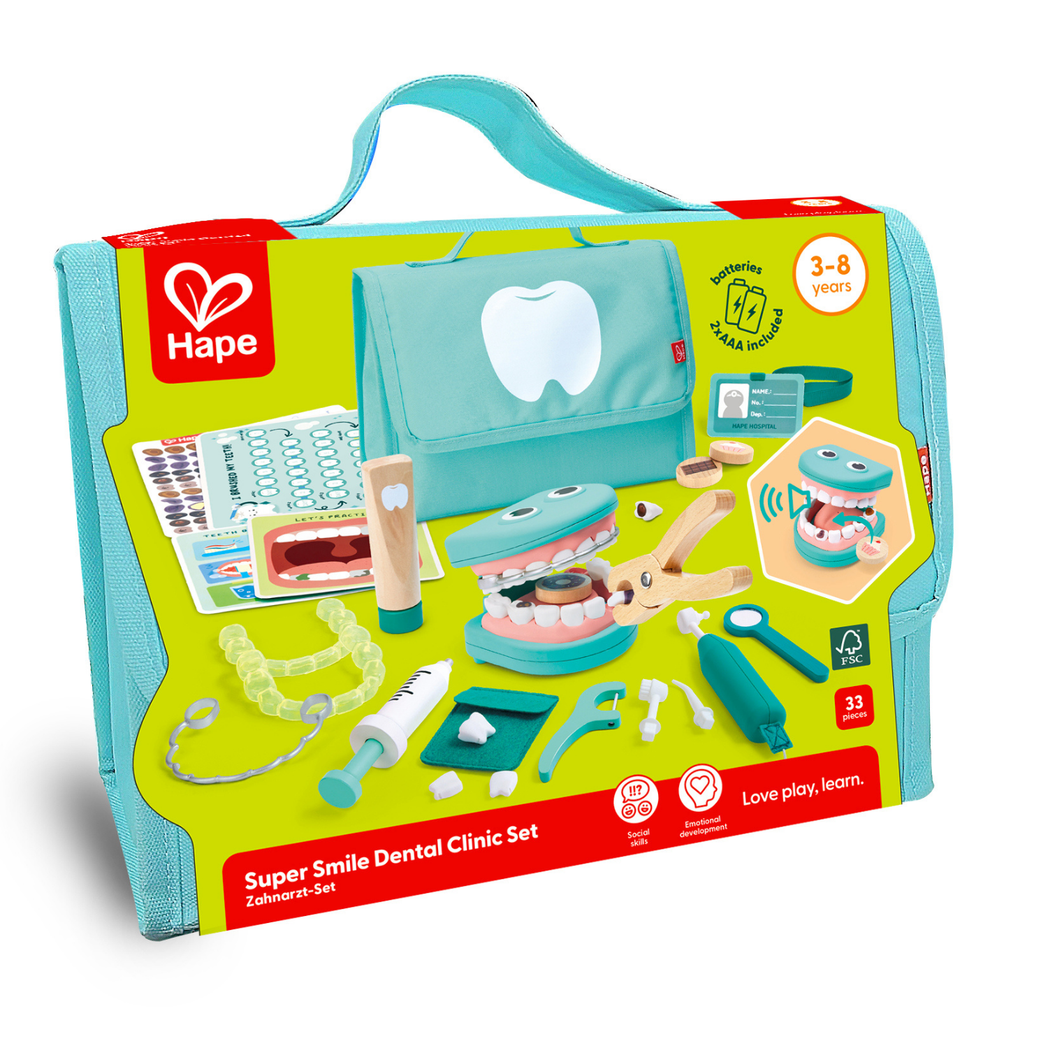 SET DE DENTISTA SUPER SMILE CON ACCESORIOS 33 PIEZAS - 2