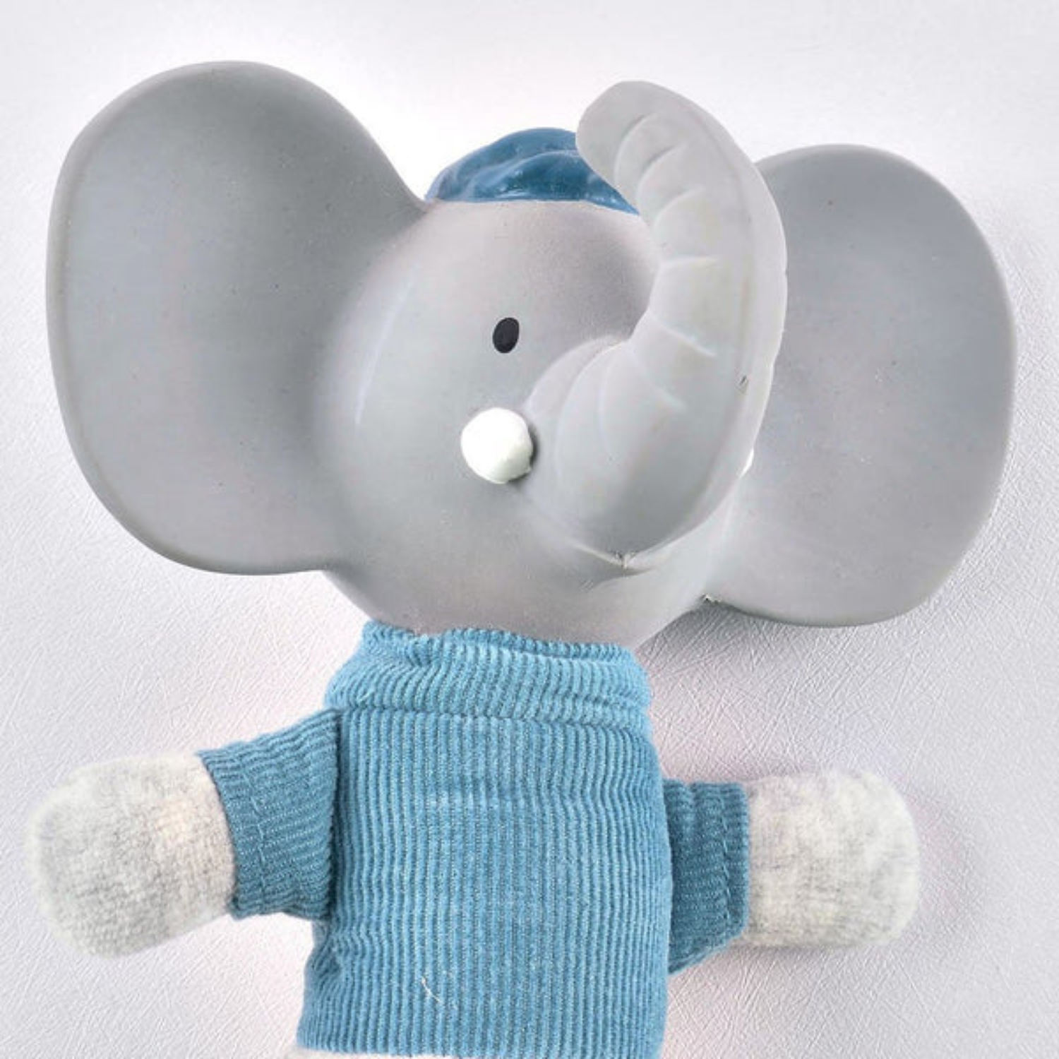 MEIYA Y ALVIN CHIRRIADOR TEXTIL Y JUGUETE MORDEDOR CAUCHO NATURAL MODELO ALVIN EL ELEFANTE - 2