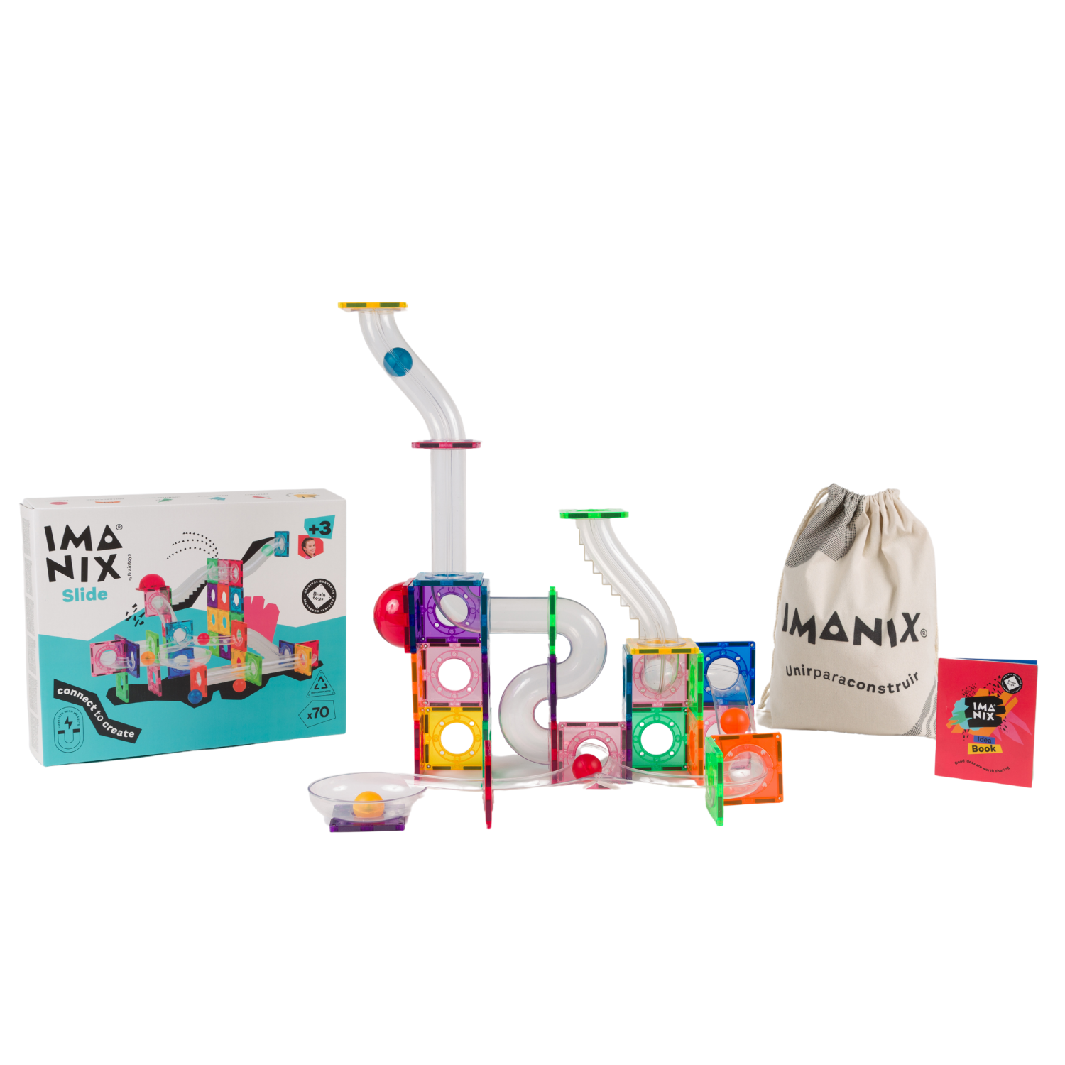 IMANIX SET MAGNÉTICO TOBOGÁN 70 PIEZAS IMANTADAS - 1