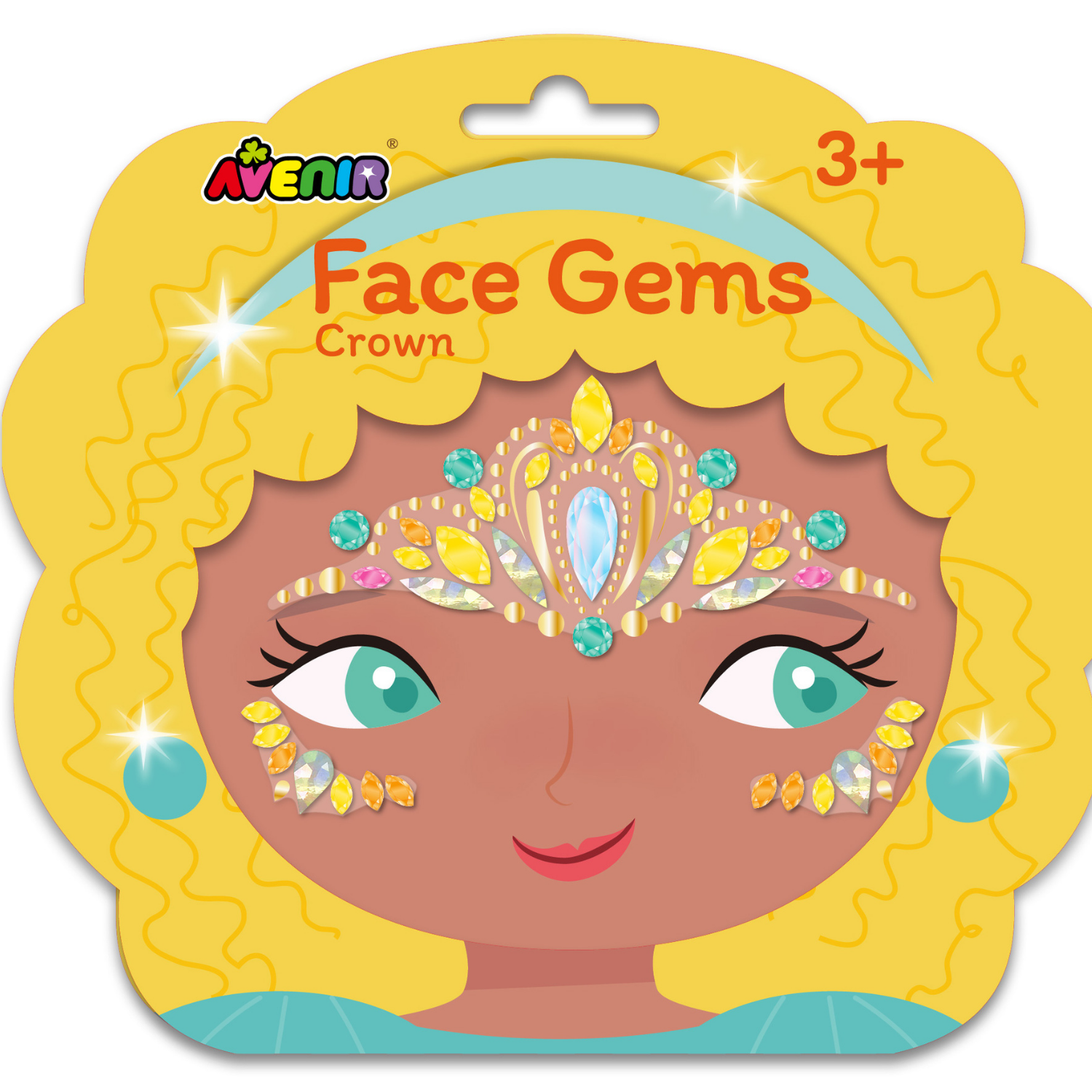 STICKERS GEMAS FACIALES MODELO CORONA - 1