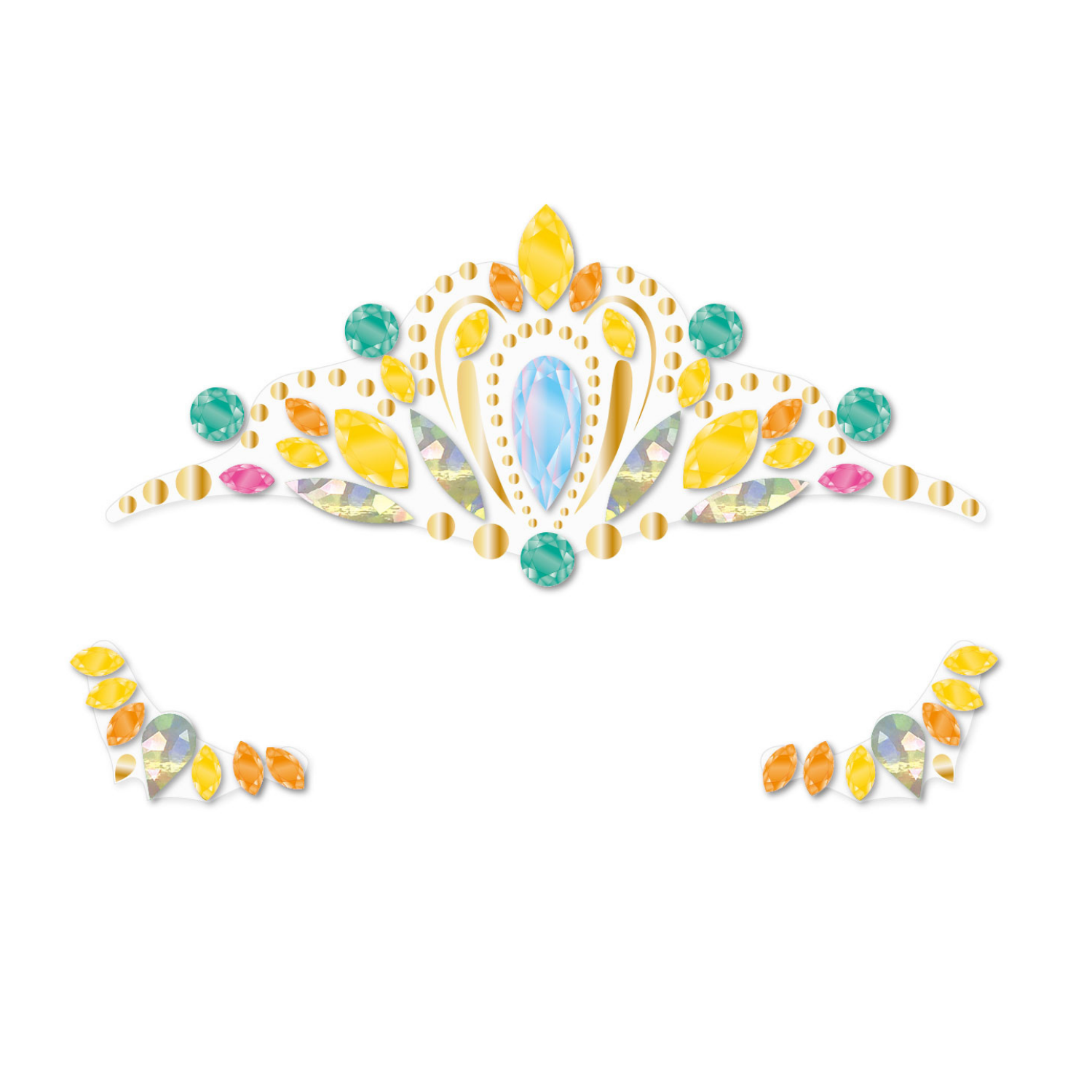 STICKERS GEMAS FACIALES MODELO CORONA - 2