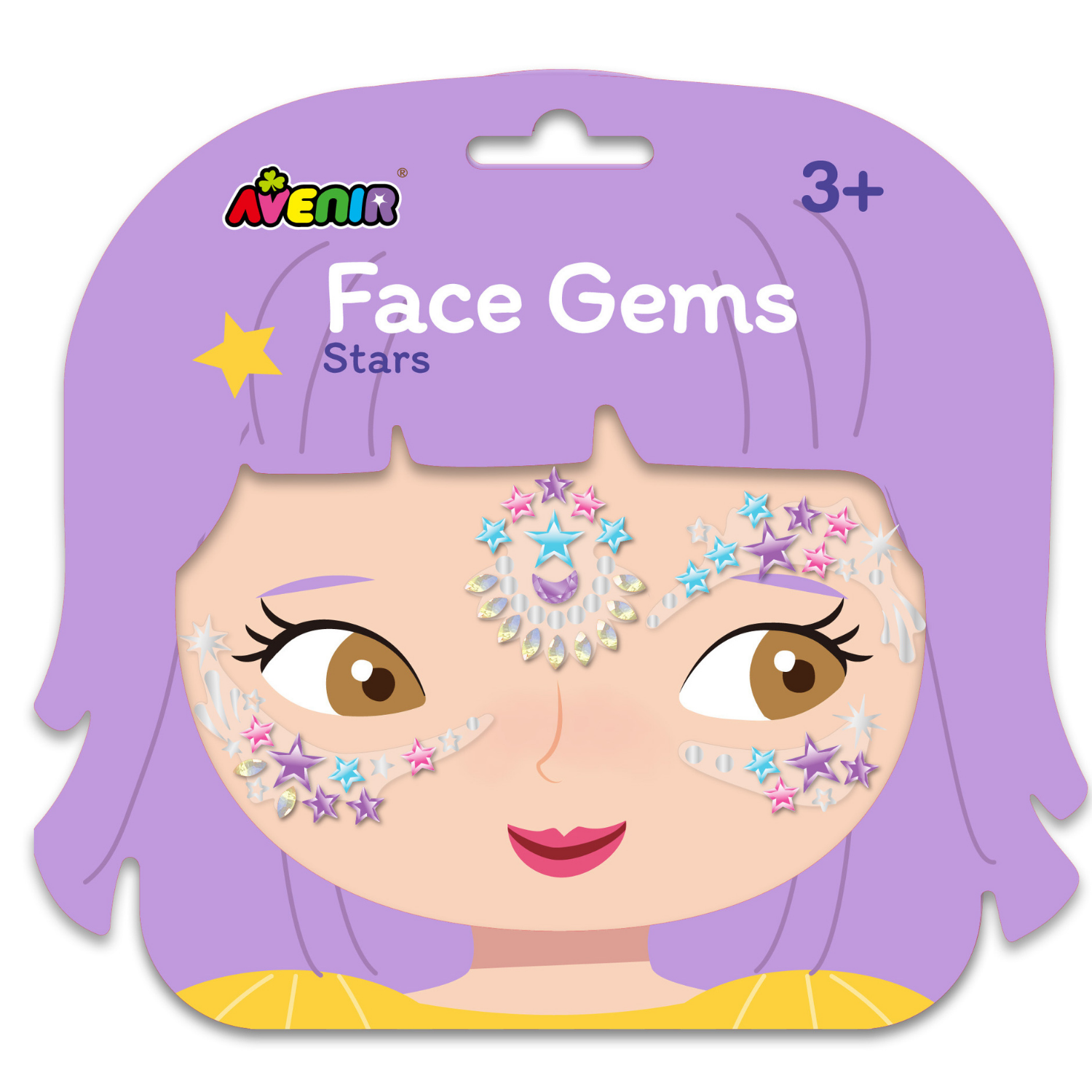 STICKERS GEMAS FACIALES MODELO ESTRELLA - 1