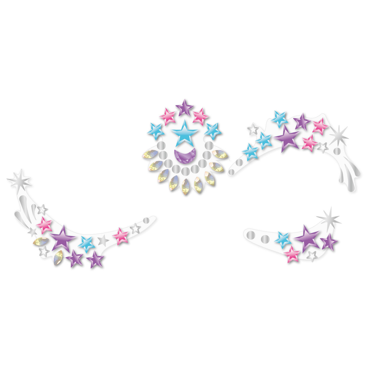 STICKERS GEMAS FACIALES MODELO ESTRELLA - 2