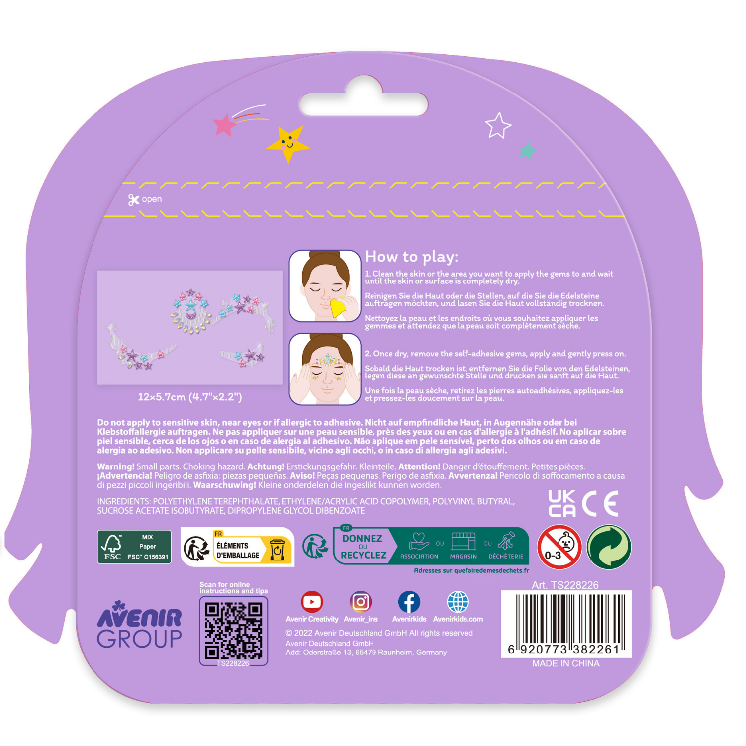 STICKERS GEMAS FACIALES MODELO ESTRELLA - 3