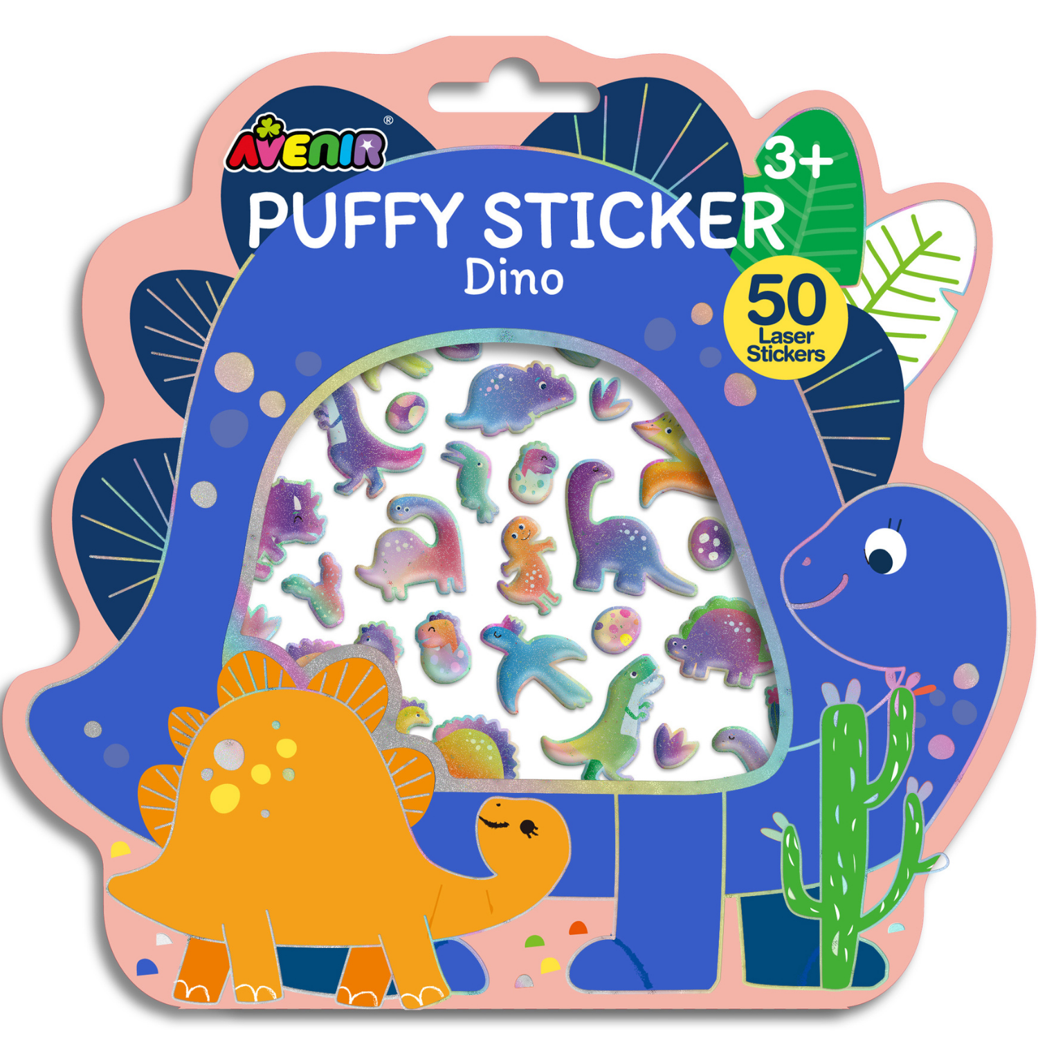 STICKERS PUFFY MODELO DINOSAURIOS 50 PIEZAS - 1