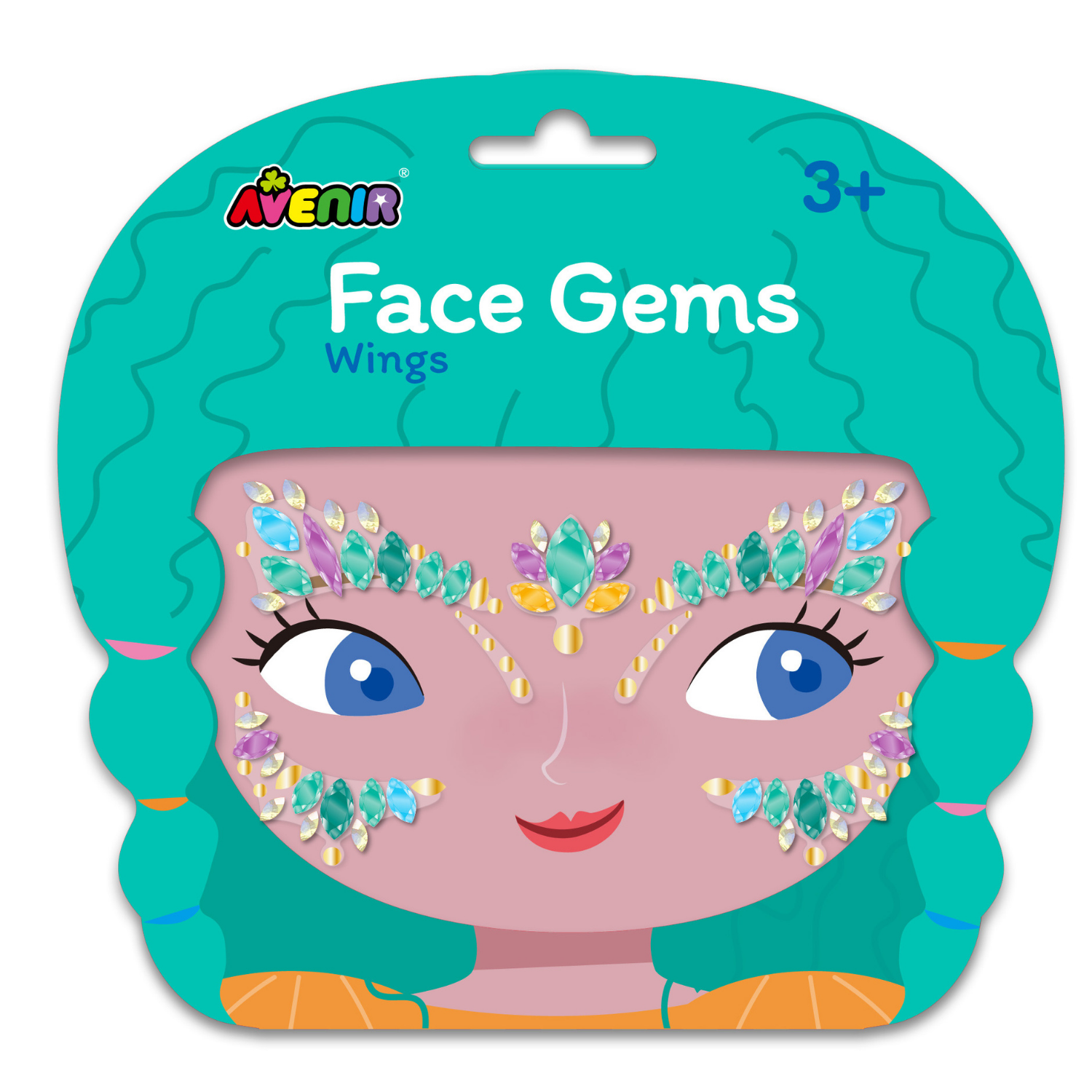 STICKERS GEMAS FACIALES MODELO ALAS - 1
