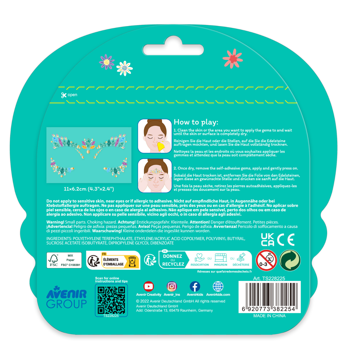 STICKERS GEMAS FACIALES MODELO ALAS - 3