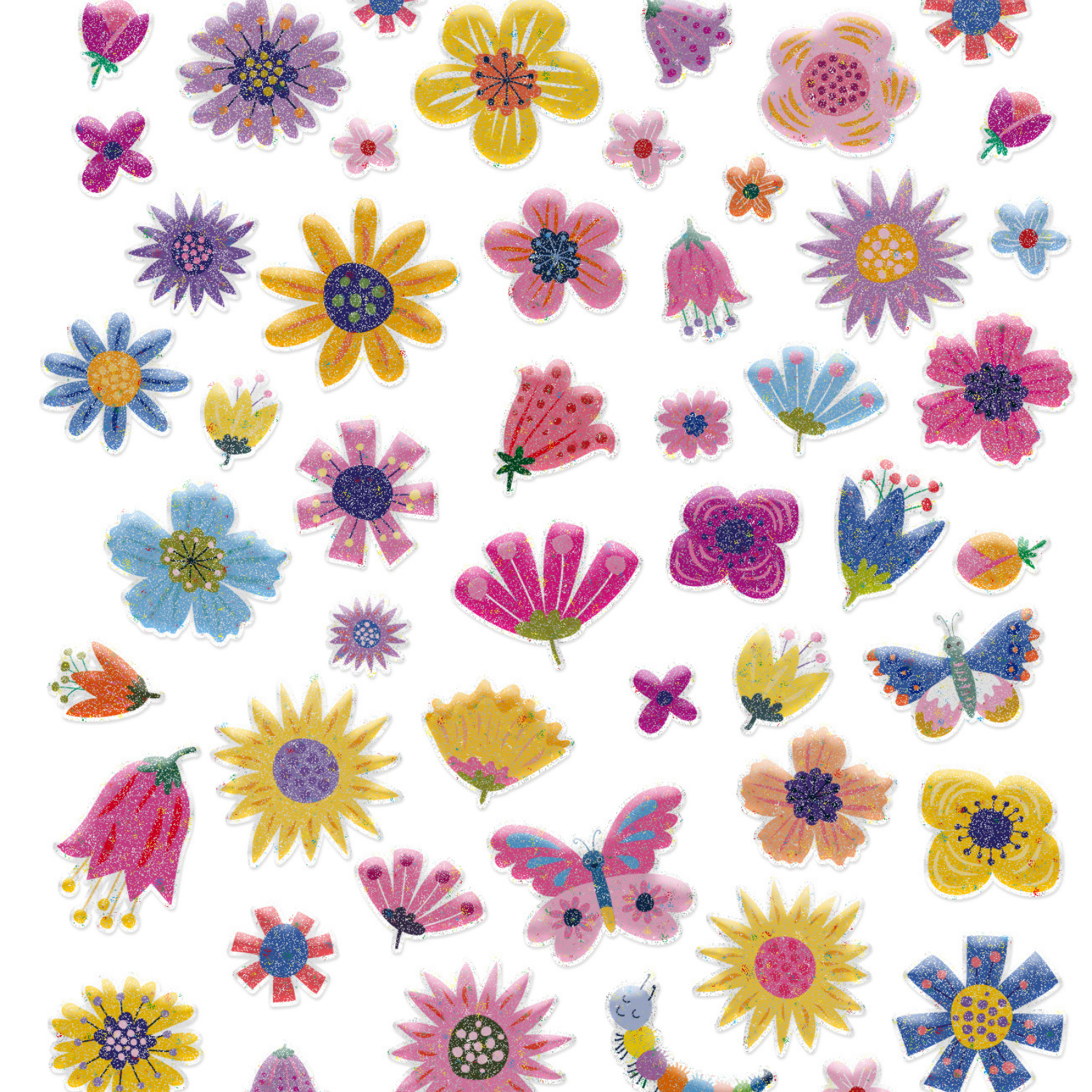 STICKERS PUFFY MODELO JARDÍN 50 PIEZAS - 2