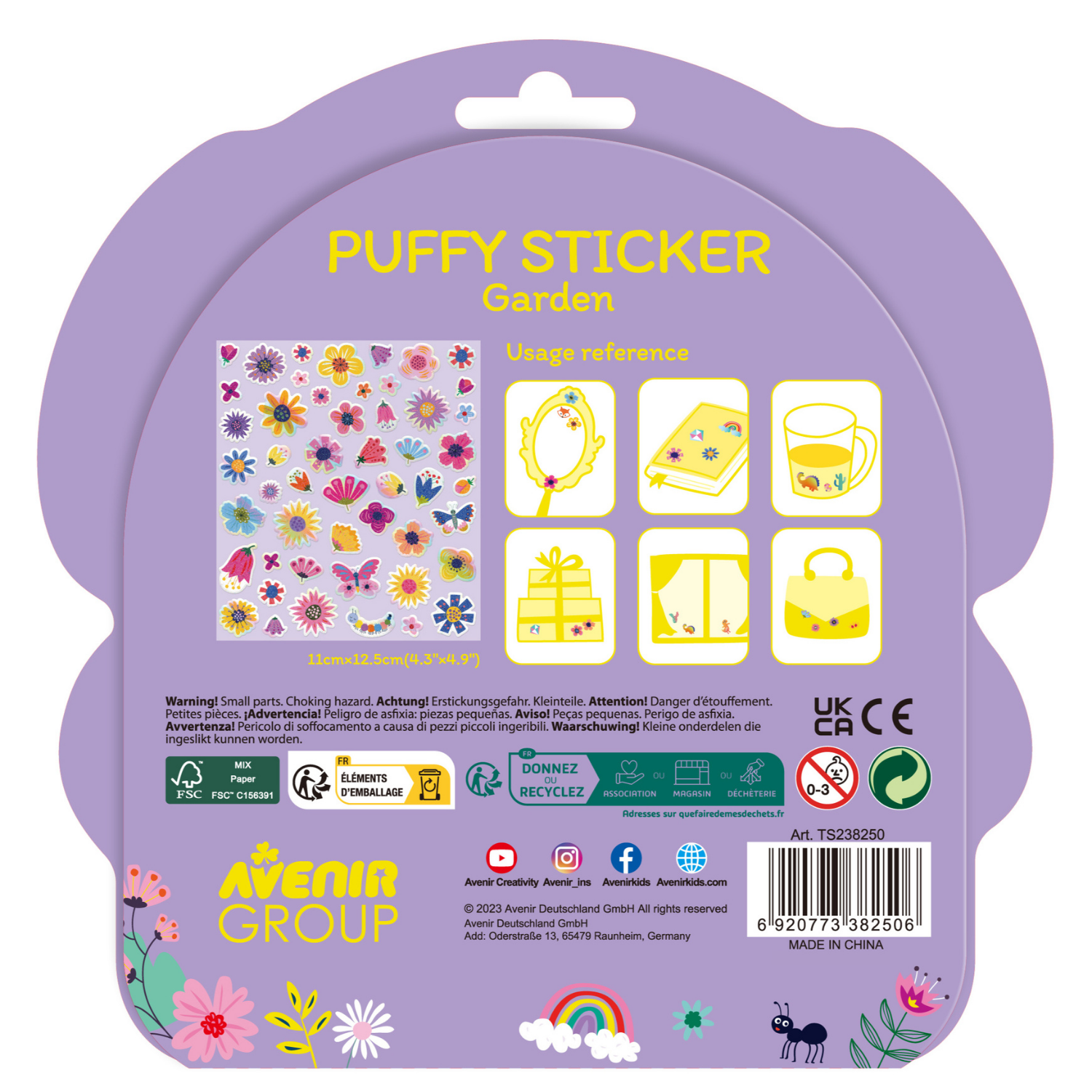 STICKERS PUFFY MODELO JARDÍN 50 PIEZAS - 3