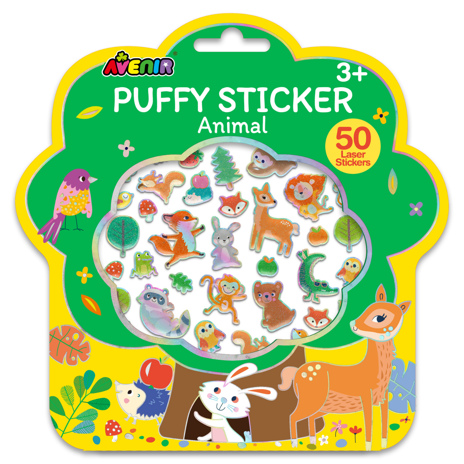 STICKERS PUFFY MODELO ANIMALES 50 PIEZAS - 1