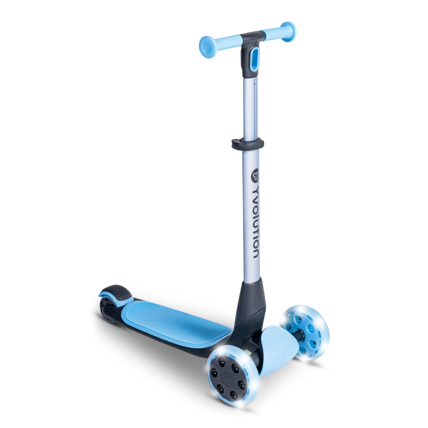 YVOLUTION CORREPASILLOS Y SCOOTER YGLIDER LUNA 3 EN 1 CON RUEDAS LED COLOR AZUL, 10 MESES A 10 AÑOS - 2