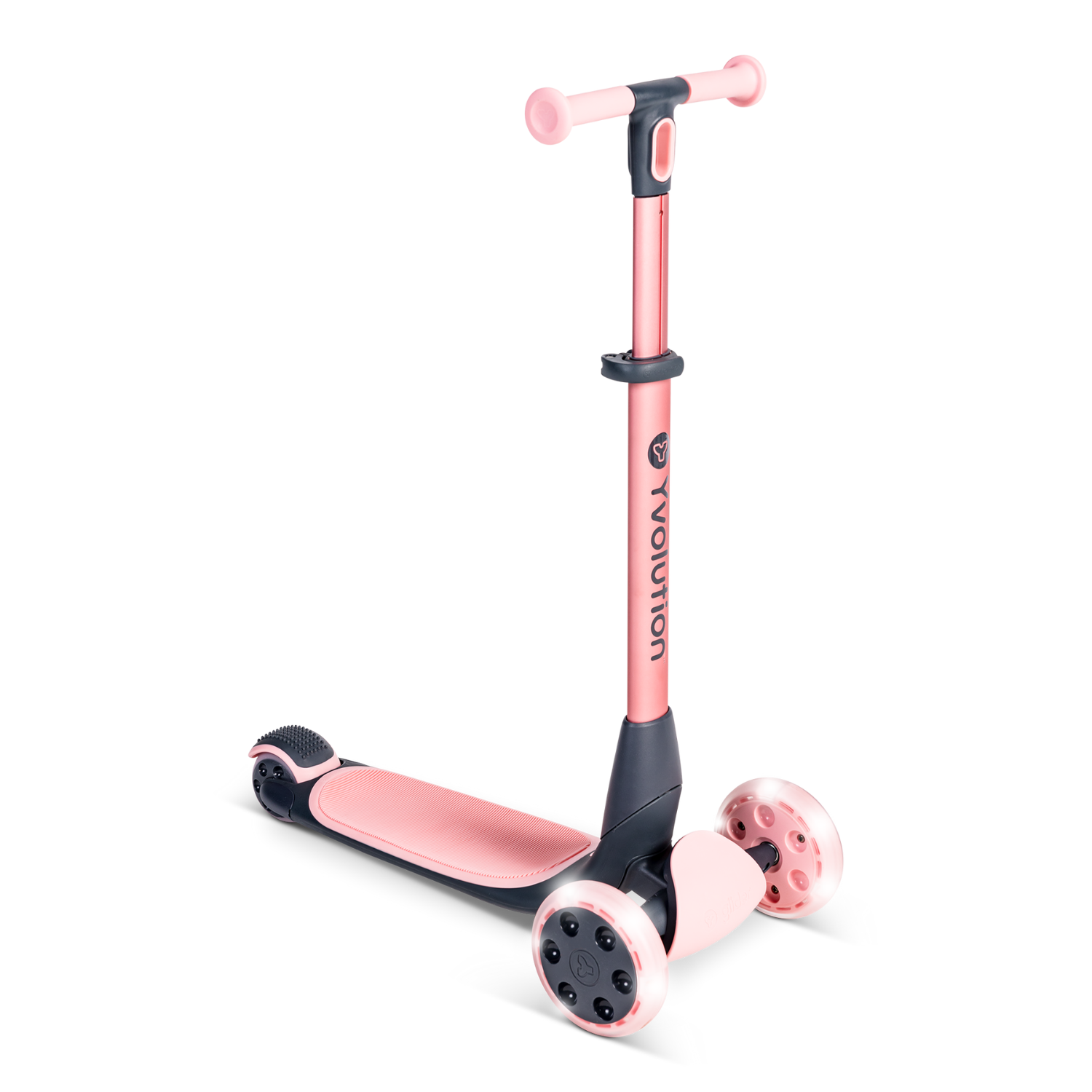 YVOLUTION CORREPASILLOS Y SCOOTER YGLIDER LUNA 3 EN 1 CON RUEDAS LED COLOR ROSA, 10 MESES A 10 AÑOS - 2