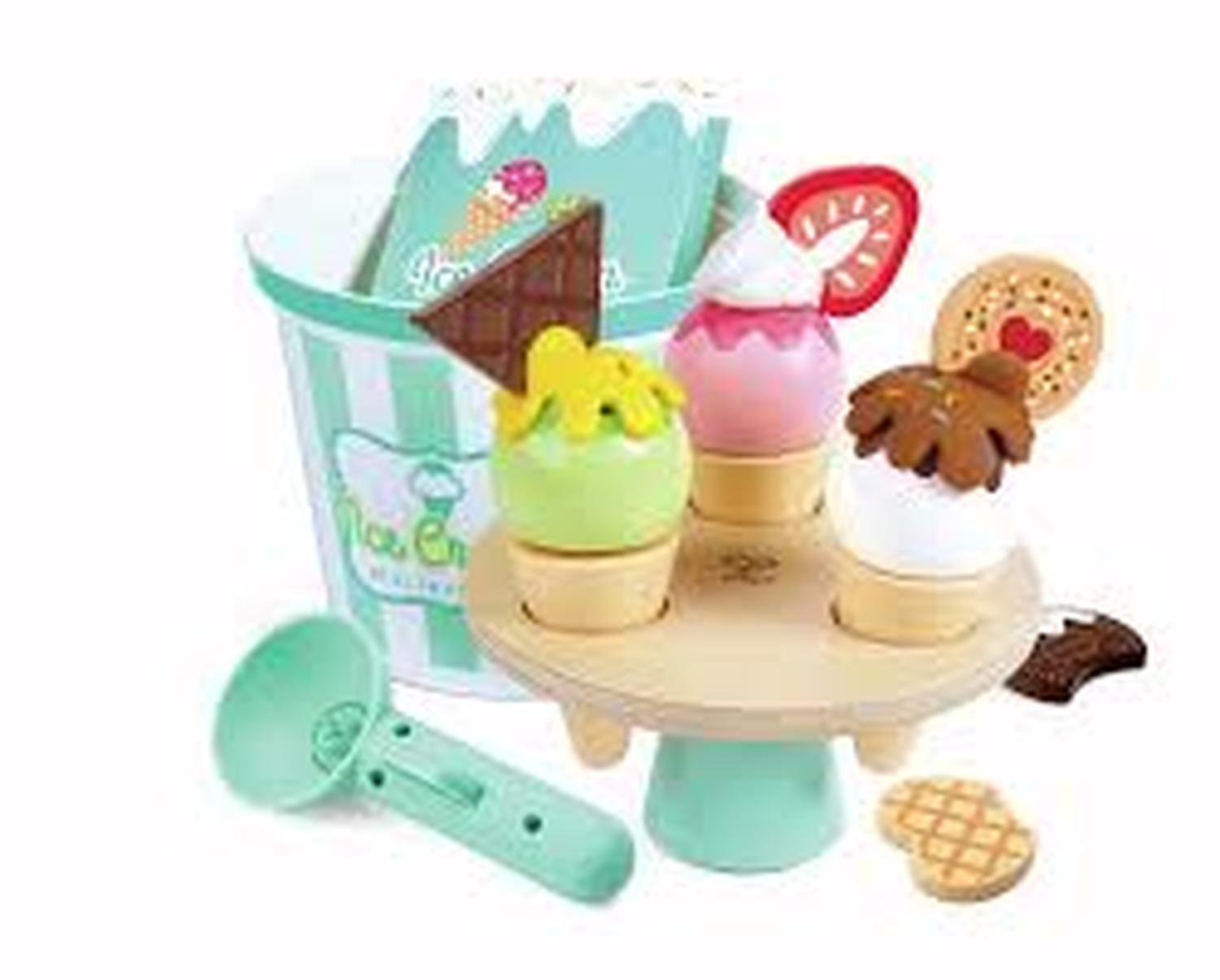 SET SIRVE Y EXHIBE HELADOS 19 PIEZAS - 1
