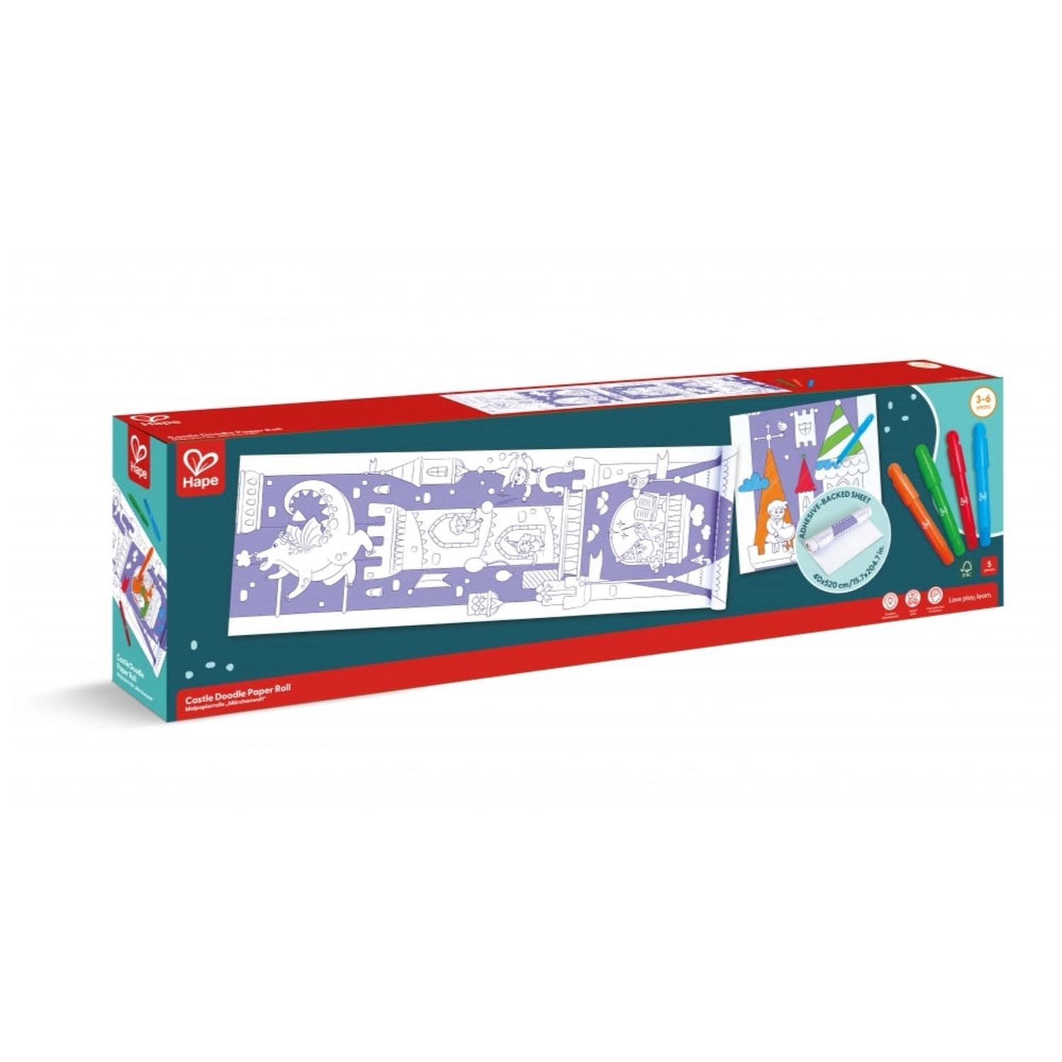 ROLLO DE PAPEL CONTINUO PARA COLOREAR MODELO CASTILLO CON MARCADORES - 1