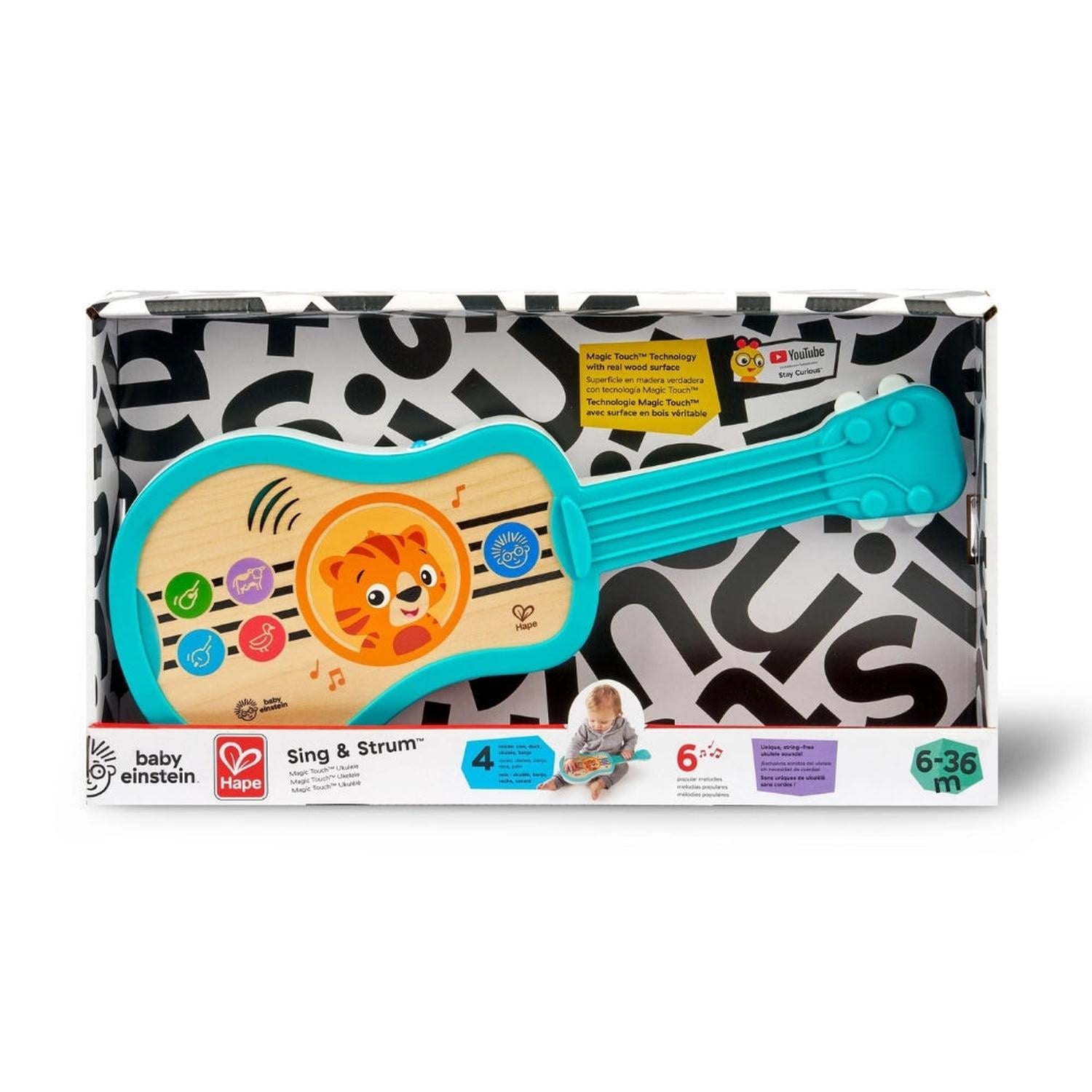 UKELELE DE MADERA INTERACTIVO CON SONIDO MAGIC TOUCH PLAY ESSENTIALS - 2