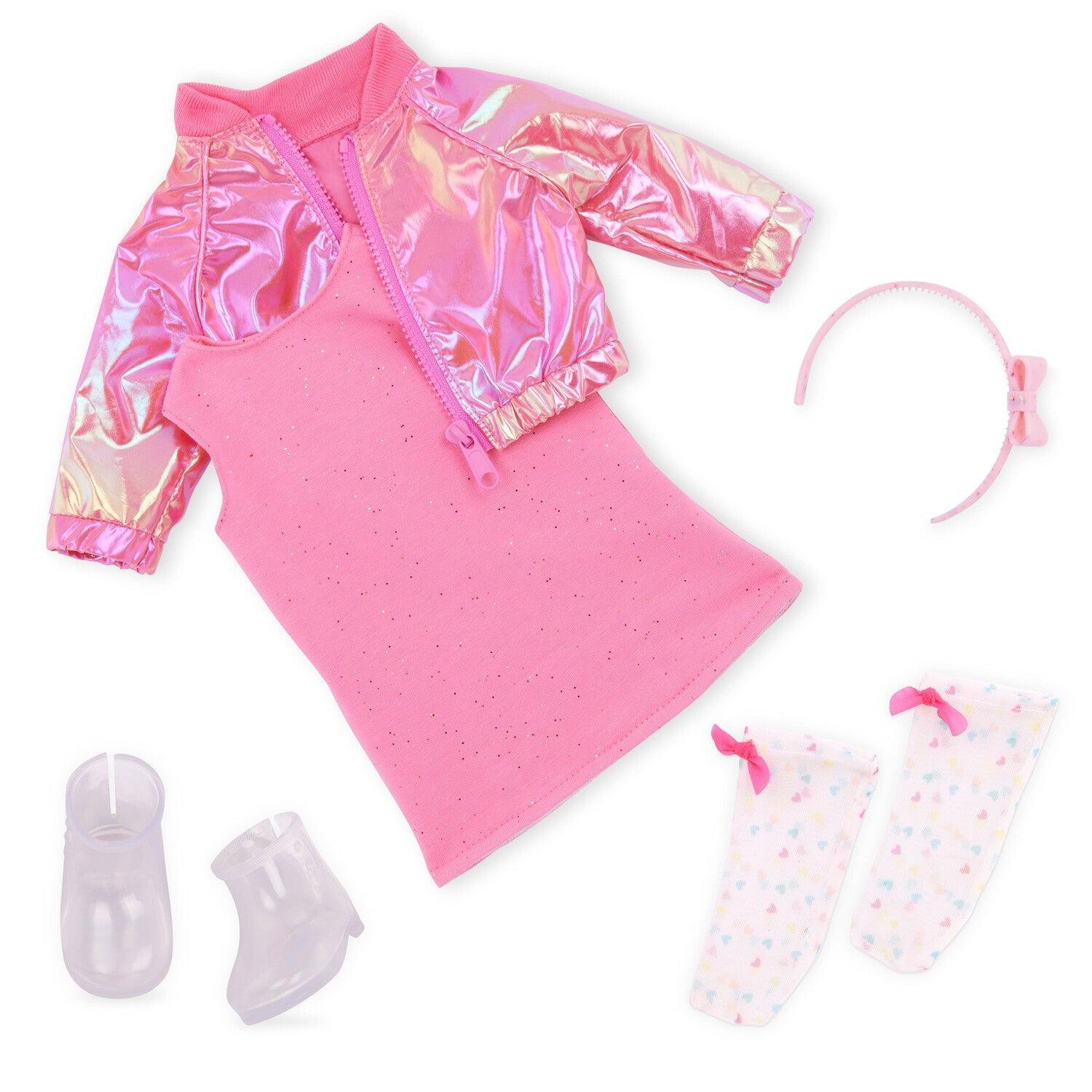 OUTFIT DELUXE ROSA CON CASACA BRILLANTE - 1