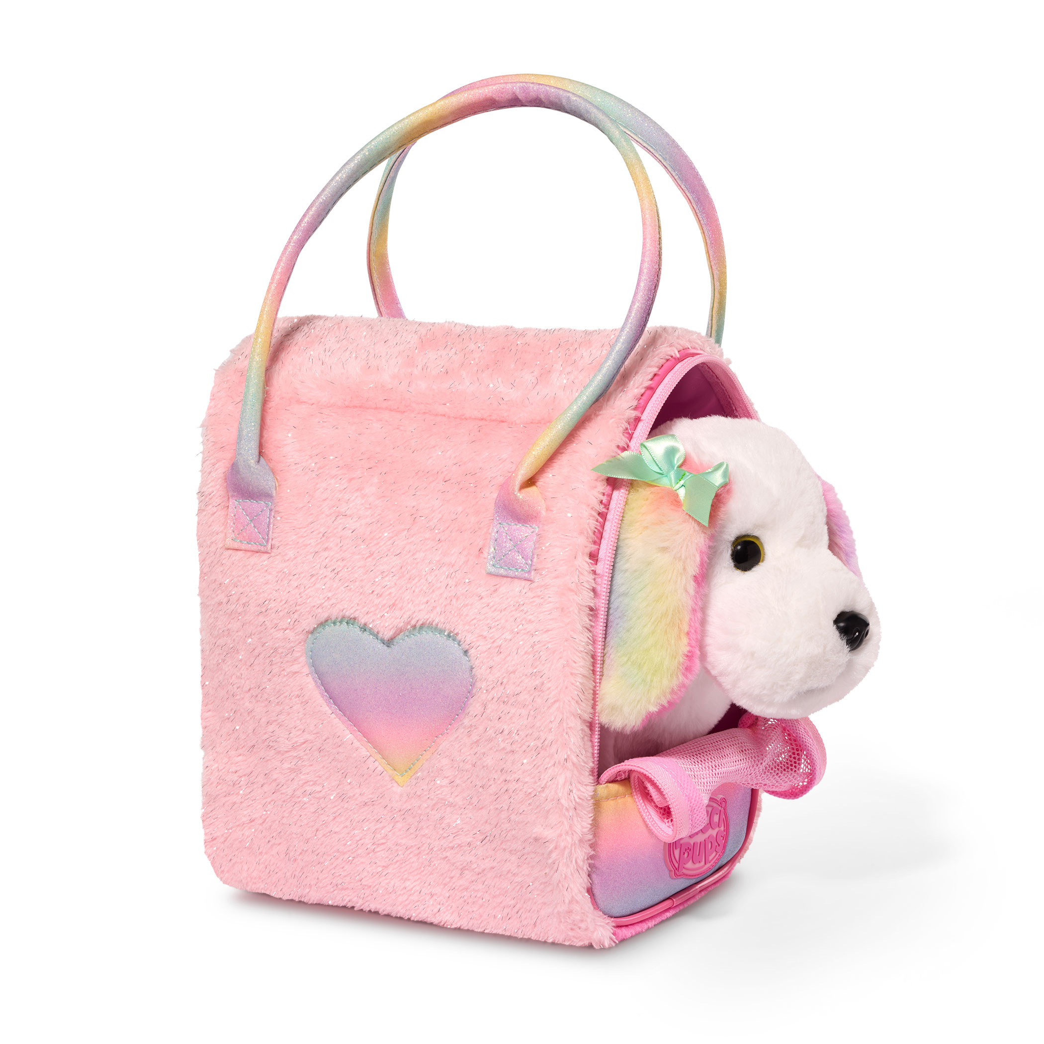 PUCCI PUPS PERRO MALTÉS MULTICOLOR EN CARTERA ROSA - 6