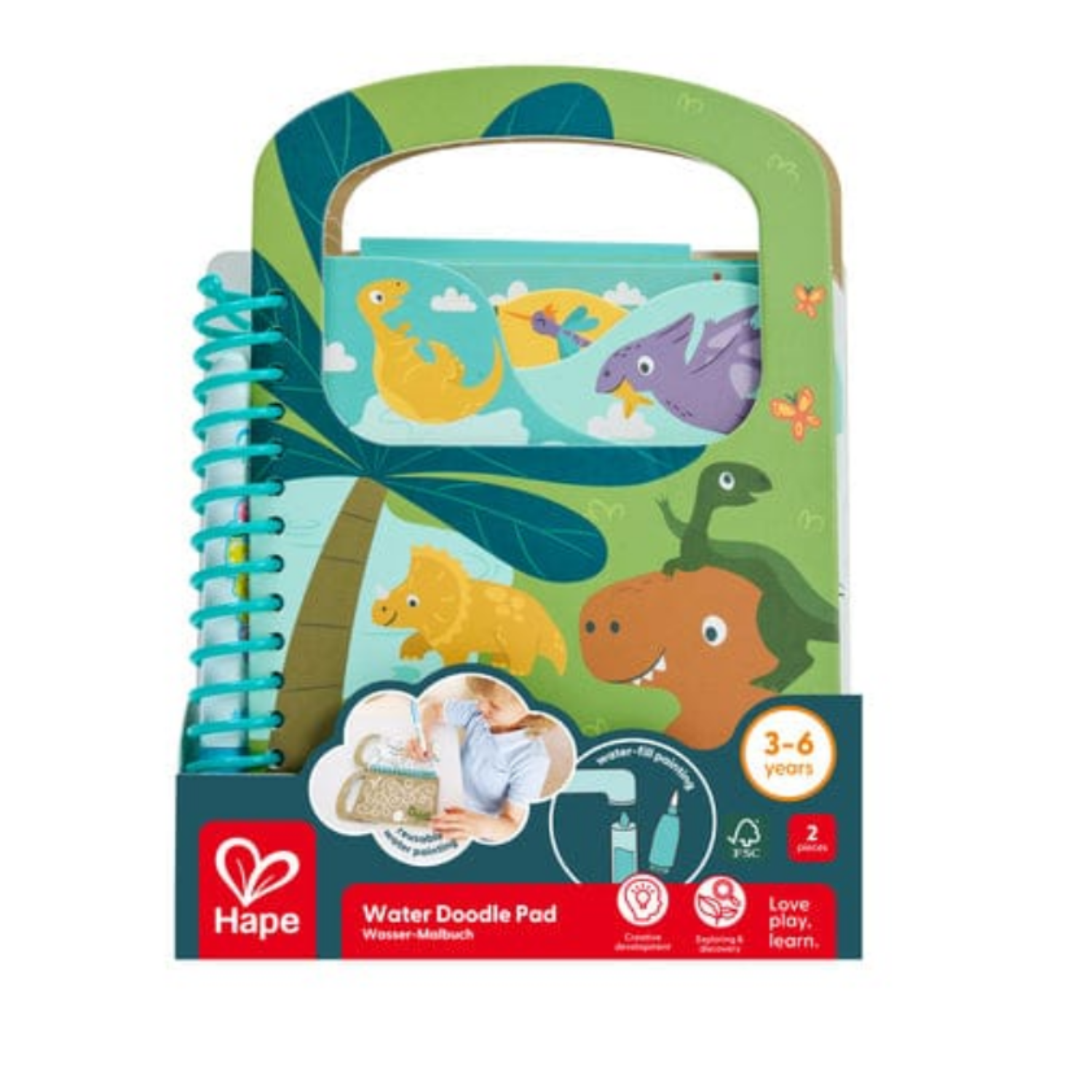 LIBRO PARA PINTAR CON AGUA DINOSAURIO/PRINCESA/UNICORNIO - UNIDAD CON MODELO ALEATORIO - 2