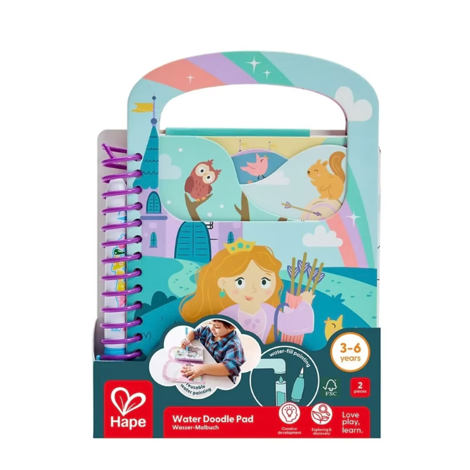 LIBRO PARA PINTAR CON AGUA DINOSAURIO/PRINCESA/UNICORNIO - UNIDAD CON MODELO ALEATORIO - 3
