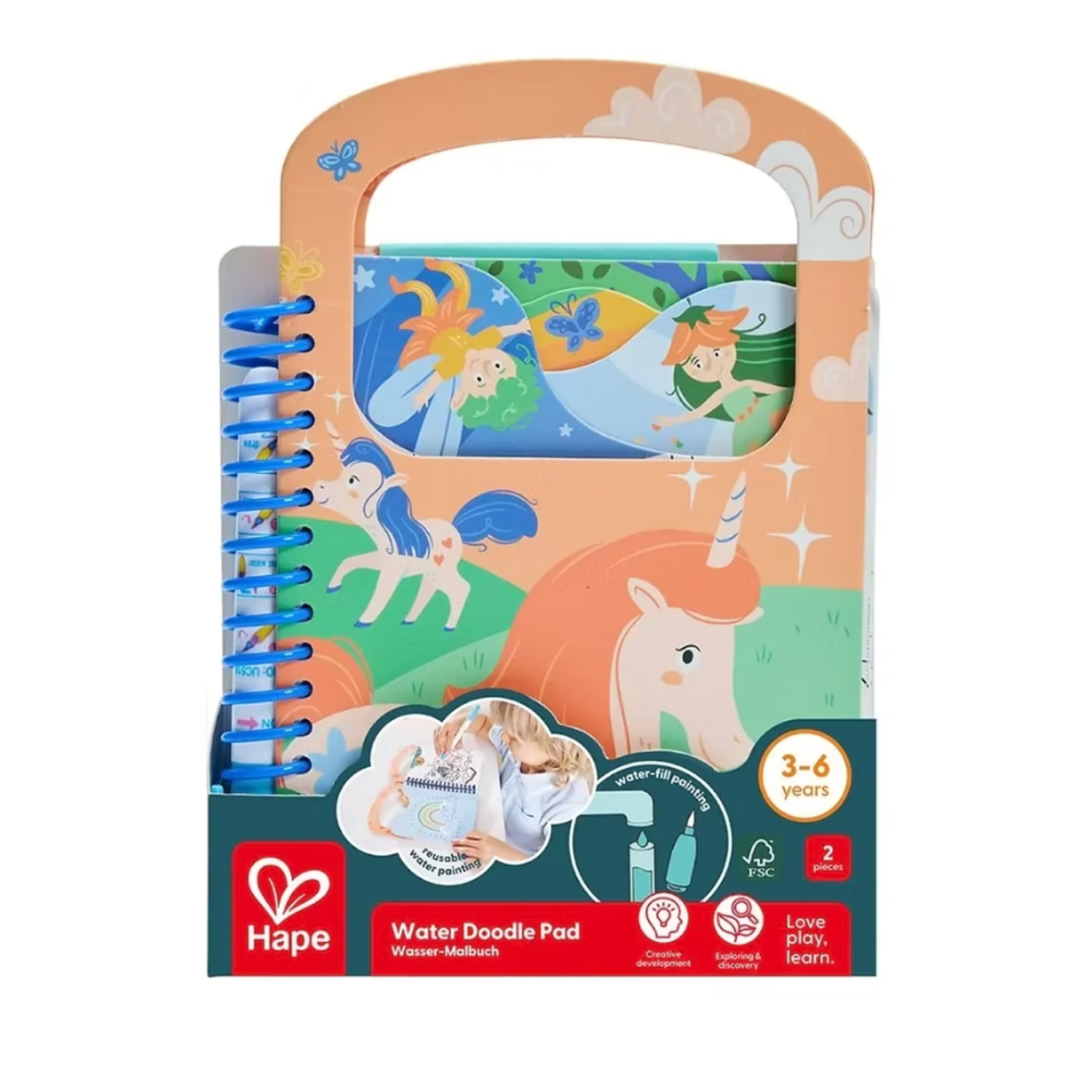 LIBRO PARA PINTAR CON AGUA DINOSAURIO/PRINCESA/UNICORNIO - UNIDAD CON MODELO ALEATORIO - 4