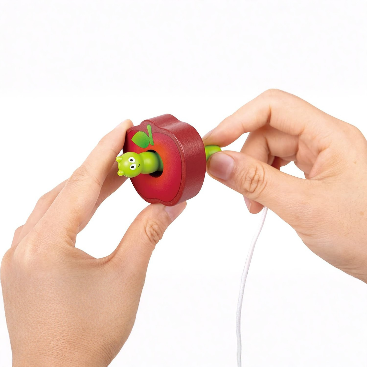 CUENTAS DE ENCAJE DE MADERA PARA ENSARTAR MODELO FRUTAS 15 PIEZAS - 4