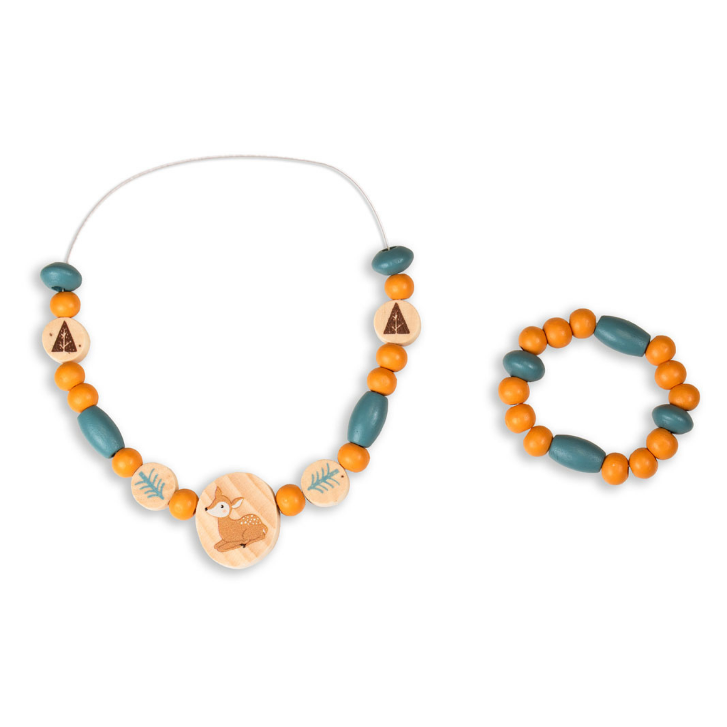 CUENTAS PARA COLLARES DE MADERA MODELO ANIMALES - UNIDAD ALEATORIA - 3