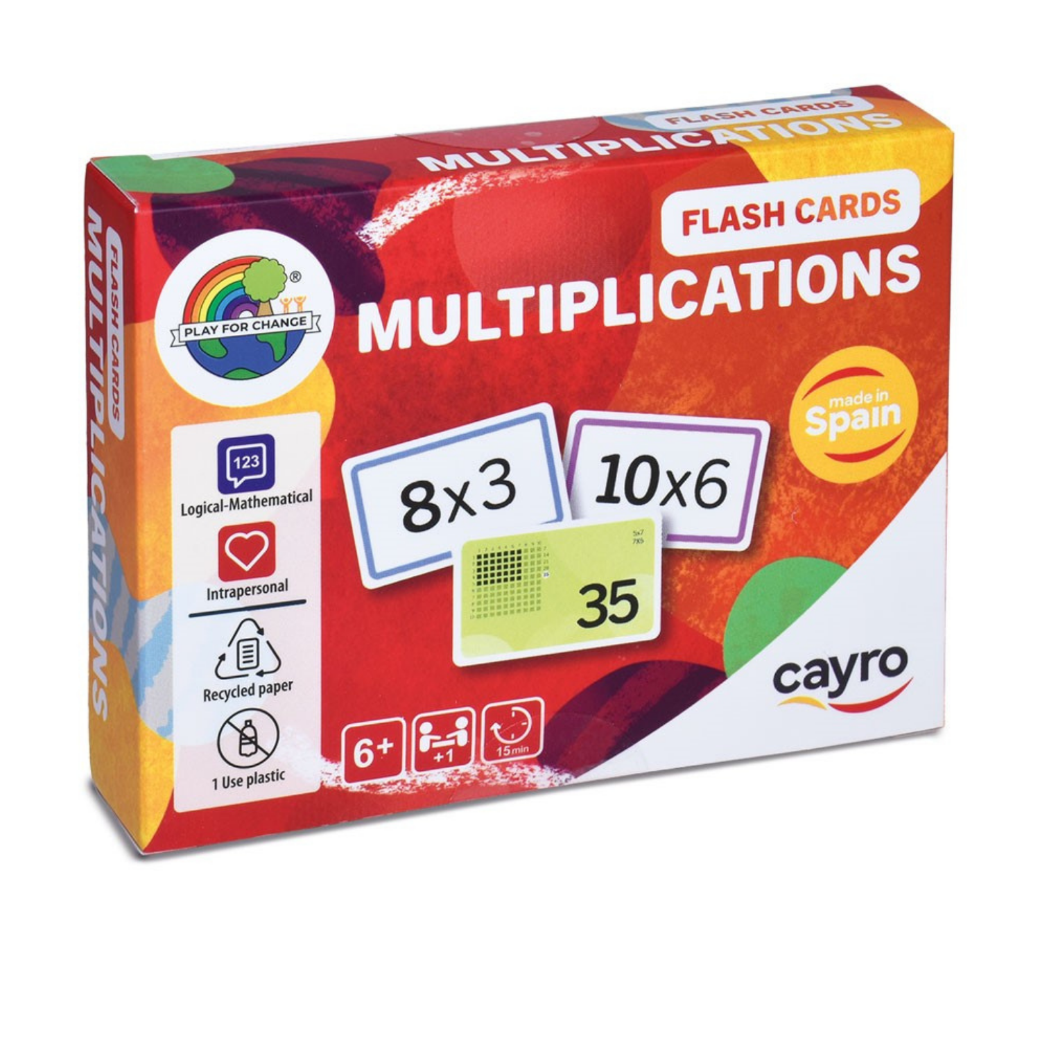 FLASHCARDS CARTAS DE MULTIPLICACIÓN - 1