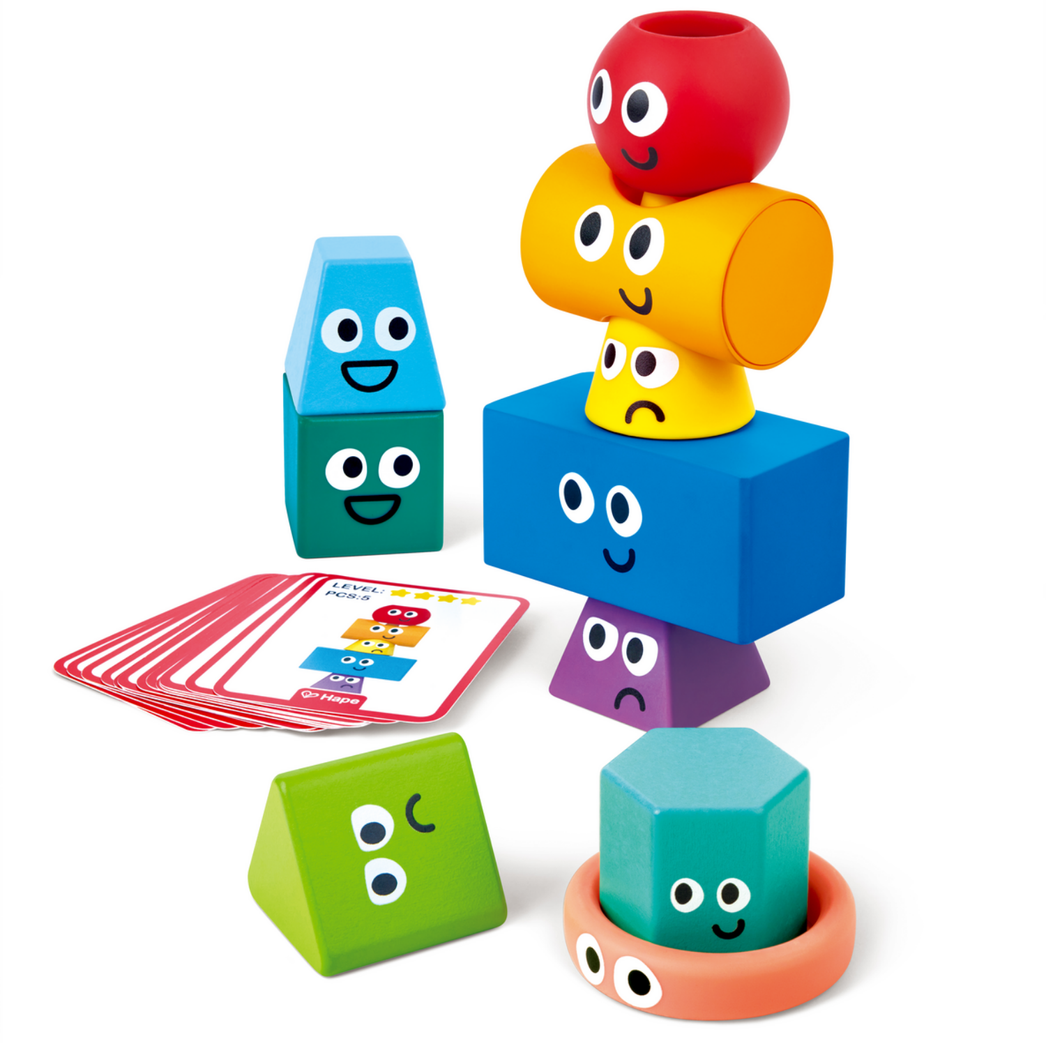SET DE BLOQUES DE MADERA MONTESSORI PARA APILAR 20 PIEZAS - 1