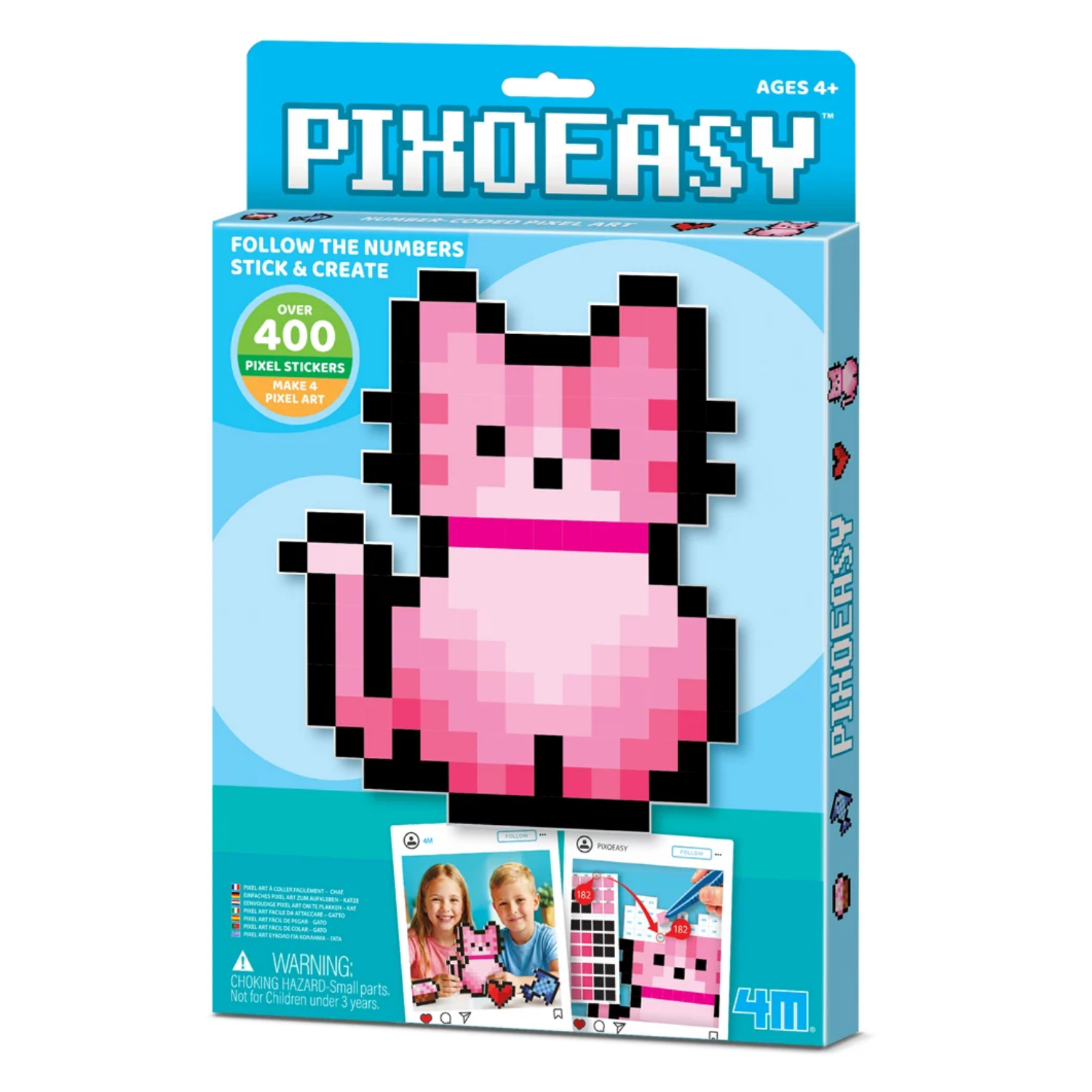SET CREA FIGURAS CON STICKERS MODELO GATO PIXOEASY - 1