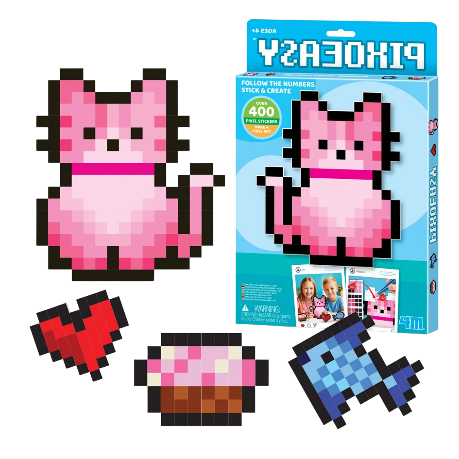 SET CREA FIGURAS CON STICKERS MODELO GATO PIXOEASY - 2