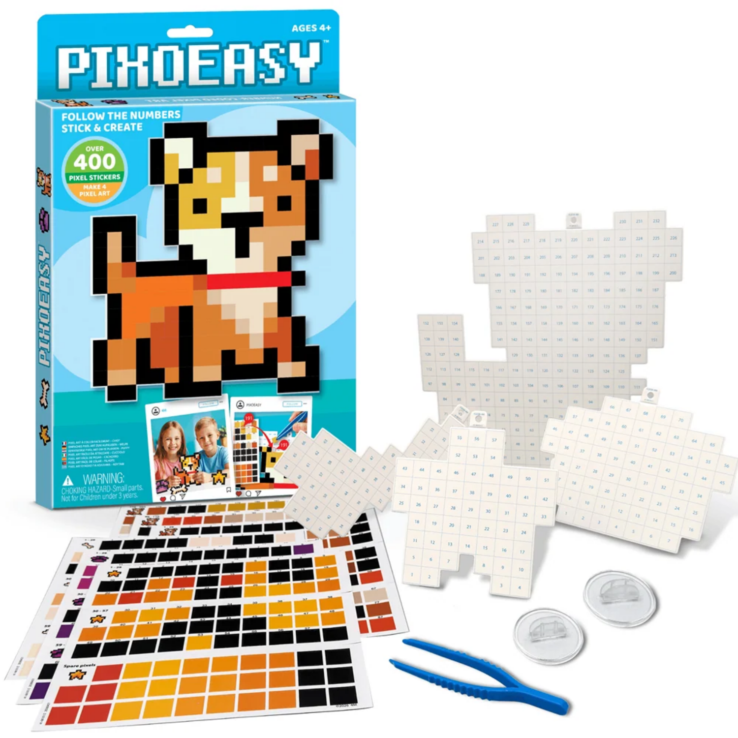 SET CREA FIGURAS CON STICKERS MODELO PERRO PIXOEASY - 2