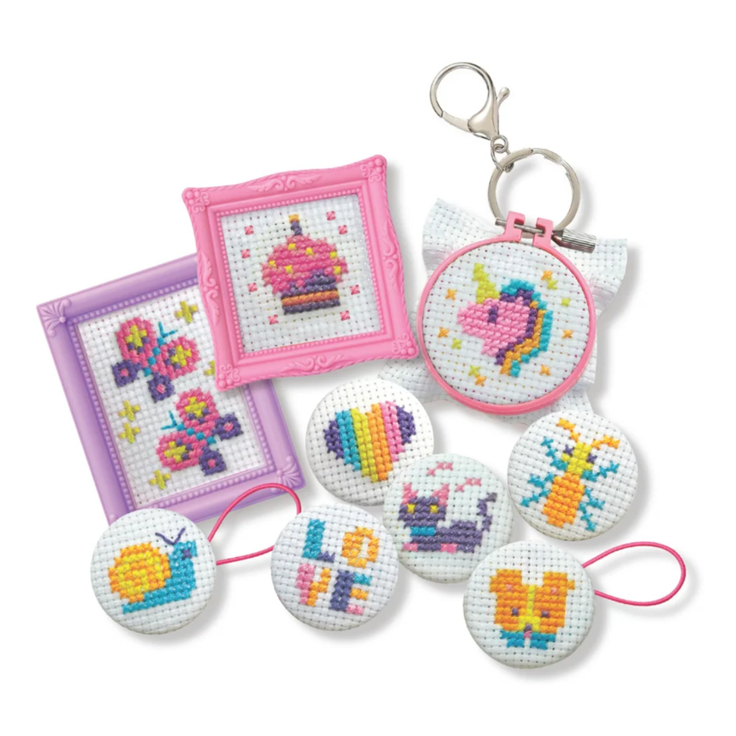 SET APRENDE A BORDAR PUNTO CRUZ MINI - 2