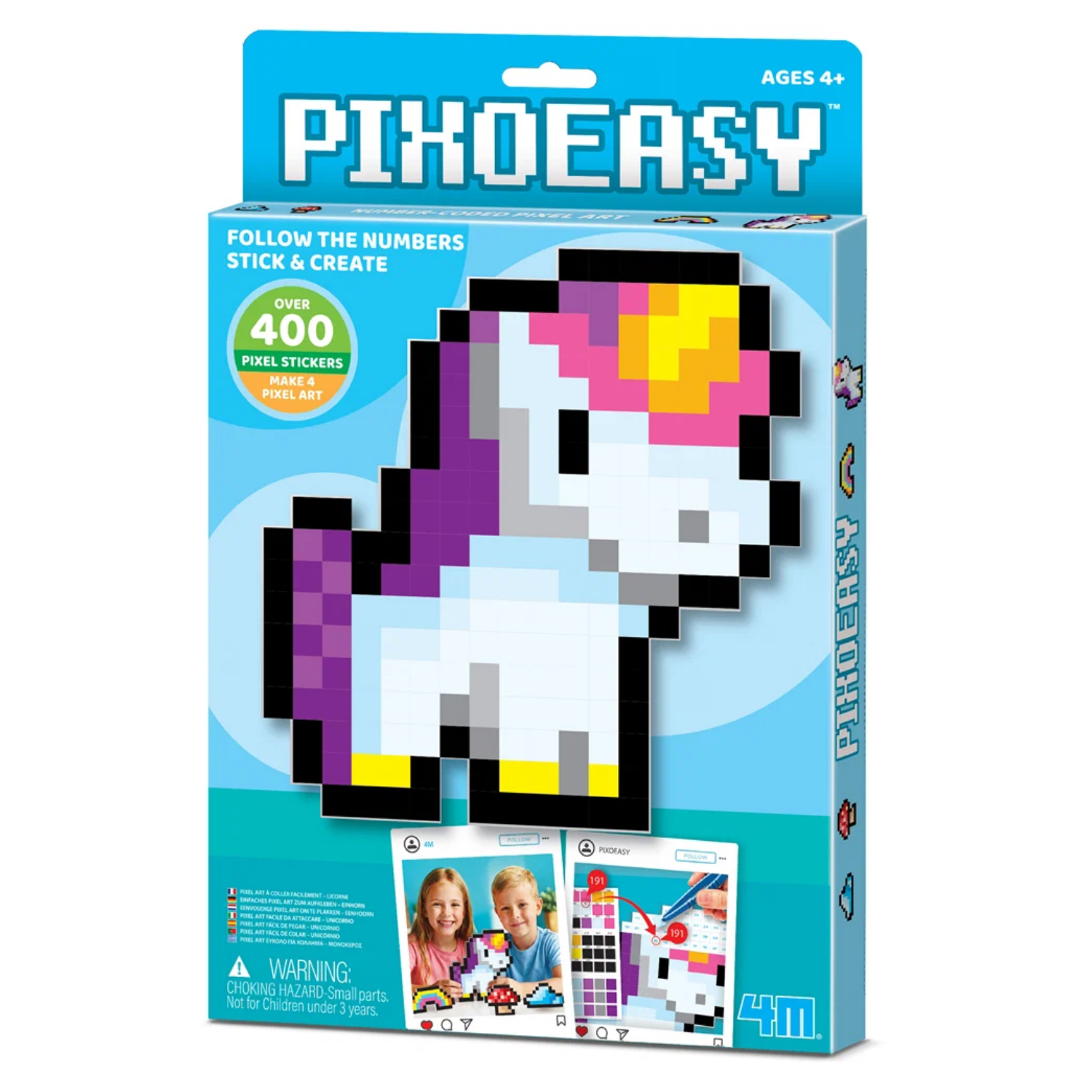 SET CREA FIGURAS CON STICKERS MODELO UNICORNIO PIXOEASY - 1