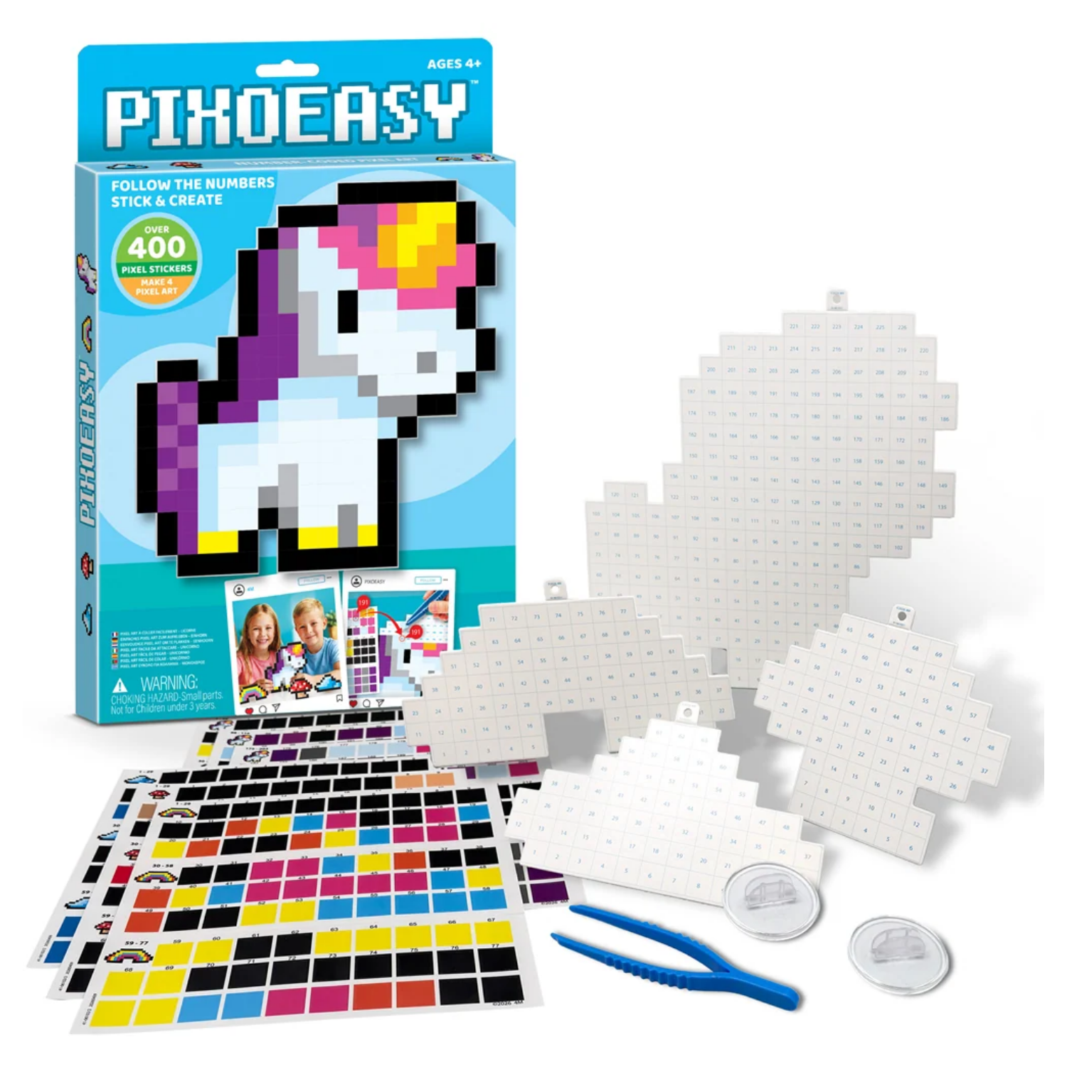 SET CREA FIGURAS CON STICKERS MODELO UNICORNIO PIXOEASY - 2