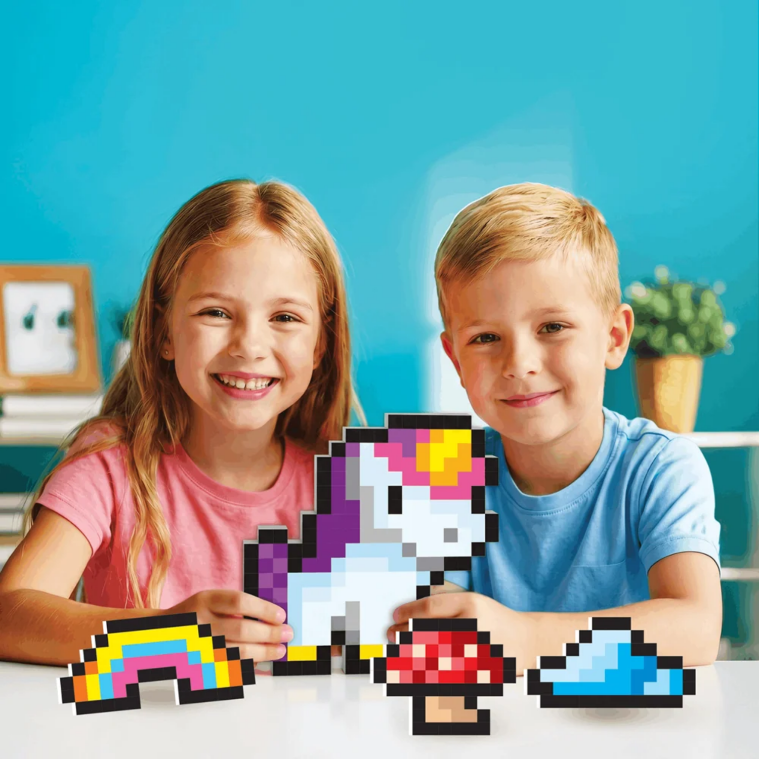 SET CREA FIGURAS CON STICKERS MODELO UNICORNIO PIXOEASY - 3