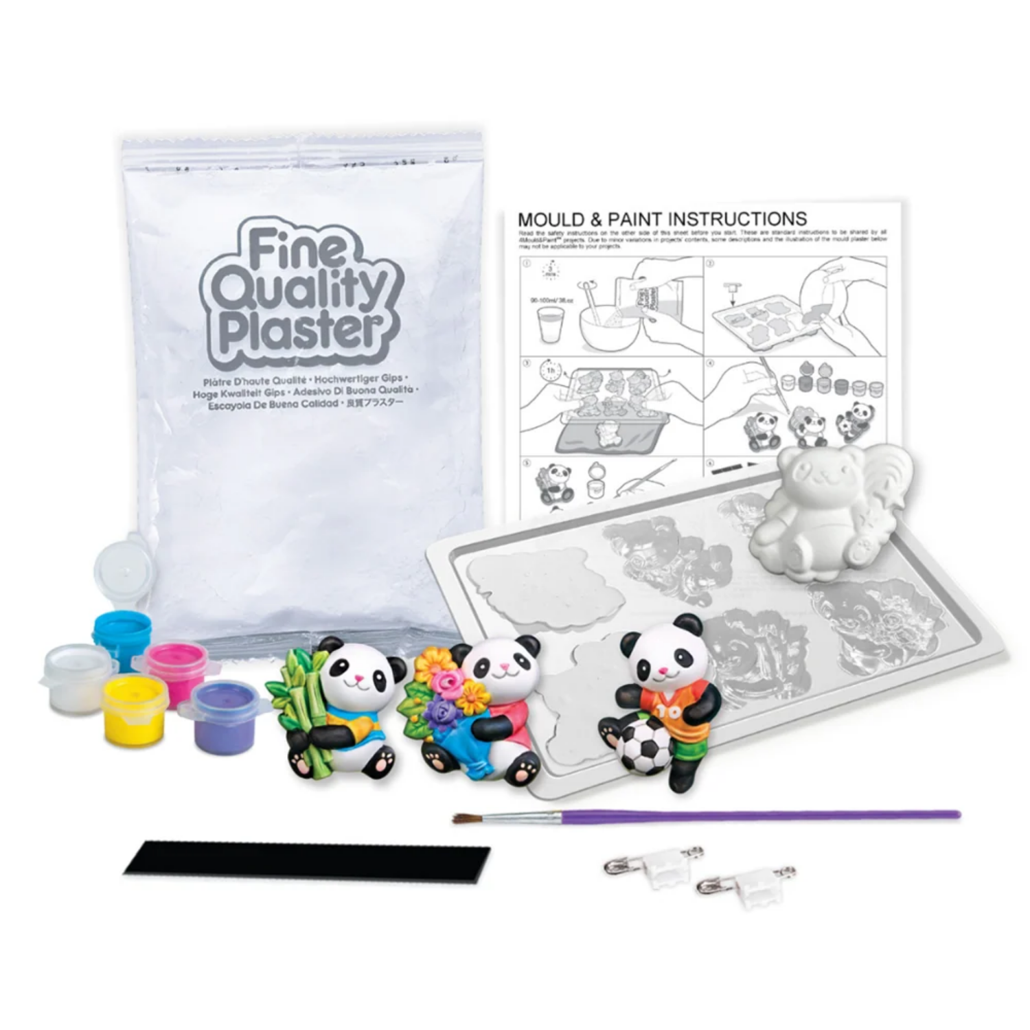 MOLDEA Y PINTA FIGURAS MODELO OSOS PANDA - 2