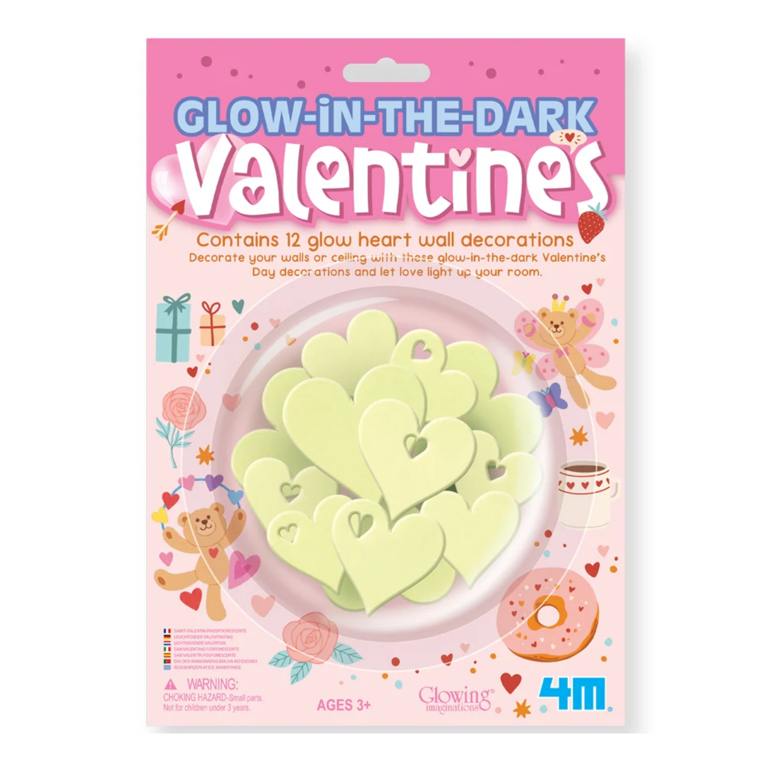 CORAZONES MINI BRILLA EN LA OSCURIDAD 12 UNIDADES - 1