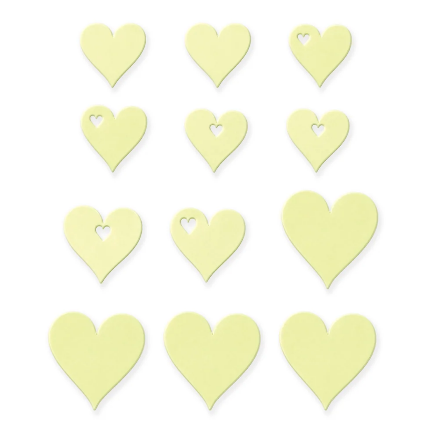 CORAZONES MINI BRILLA EN LA OSCURIDAD 12 UNIDADES - 2