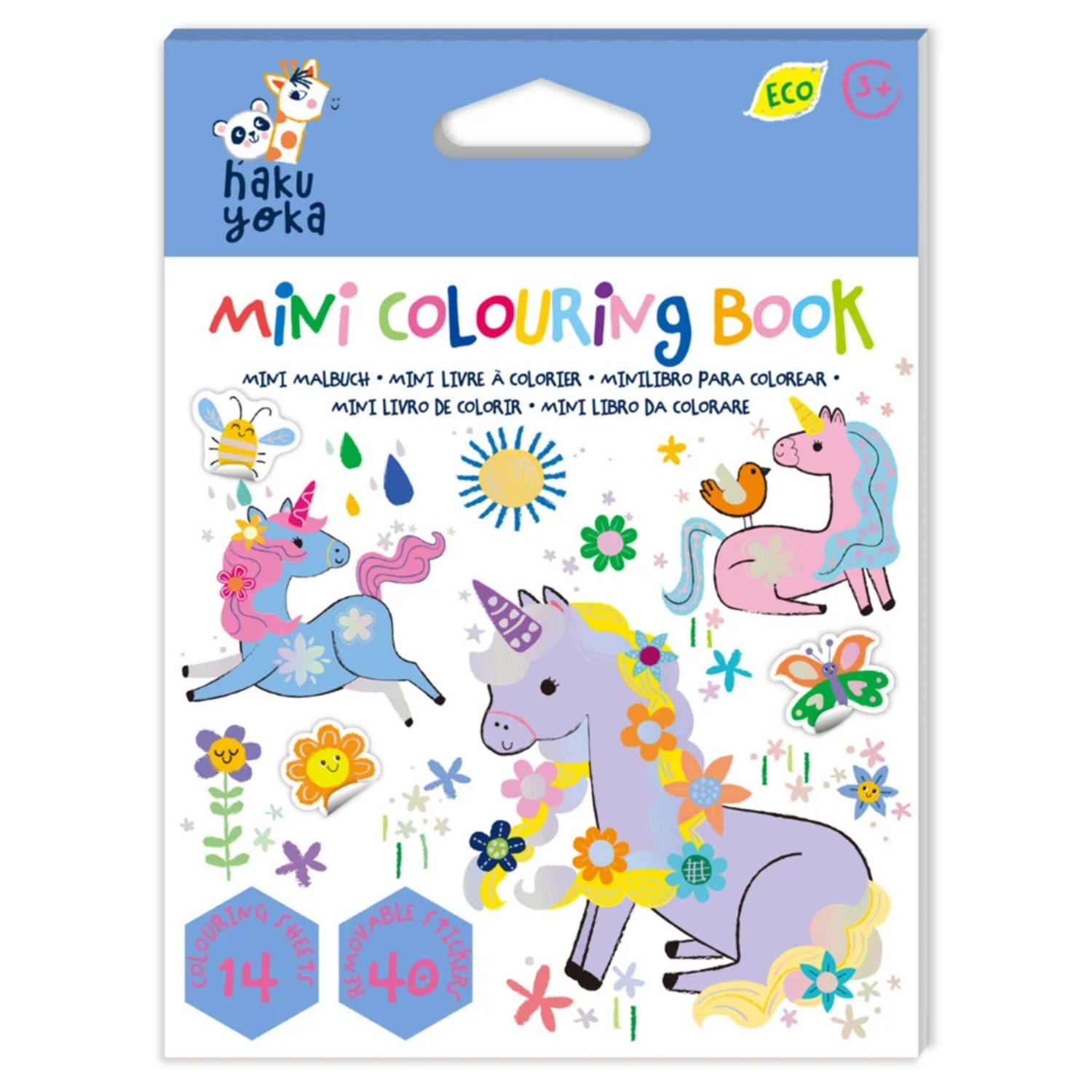 LIBRO MINI PARA COLOREAR MODELO UNICORNIO - 1