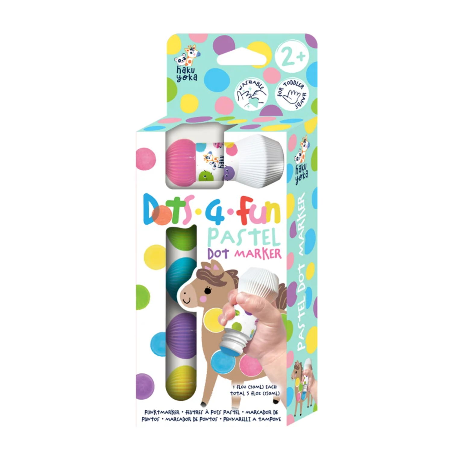 SET DE PLUMONES DOT 5 COLORES PASTEL HAKU YOKA - 1