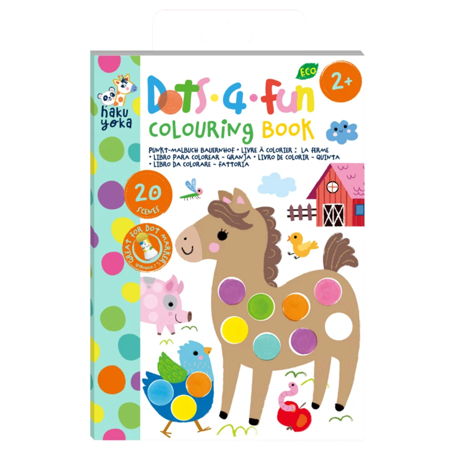 LIBRO PARA COLOREAR POR PUNTOS MODELO GRANJA 20 PÁGINAS - 1